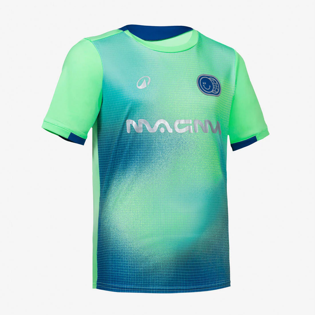 Playera de futbol de rayas azules y violetas con rinoceronte para niños Viralto - Image 30