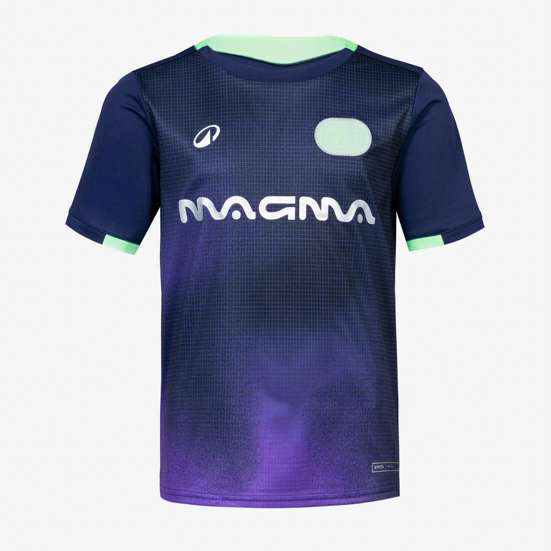Playera de futbol de rayas azules y violetas con rinoceronte para niños Viralto - Image 33