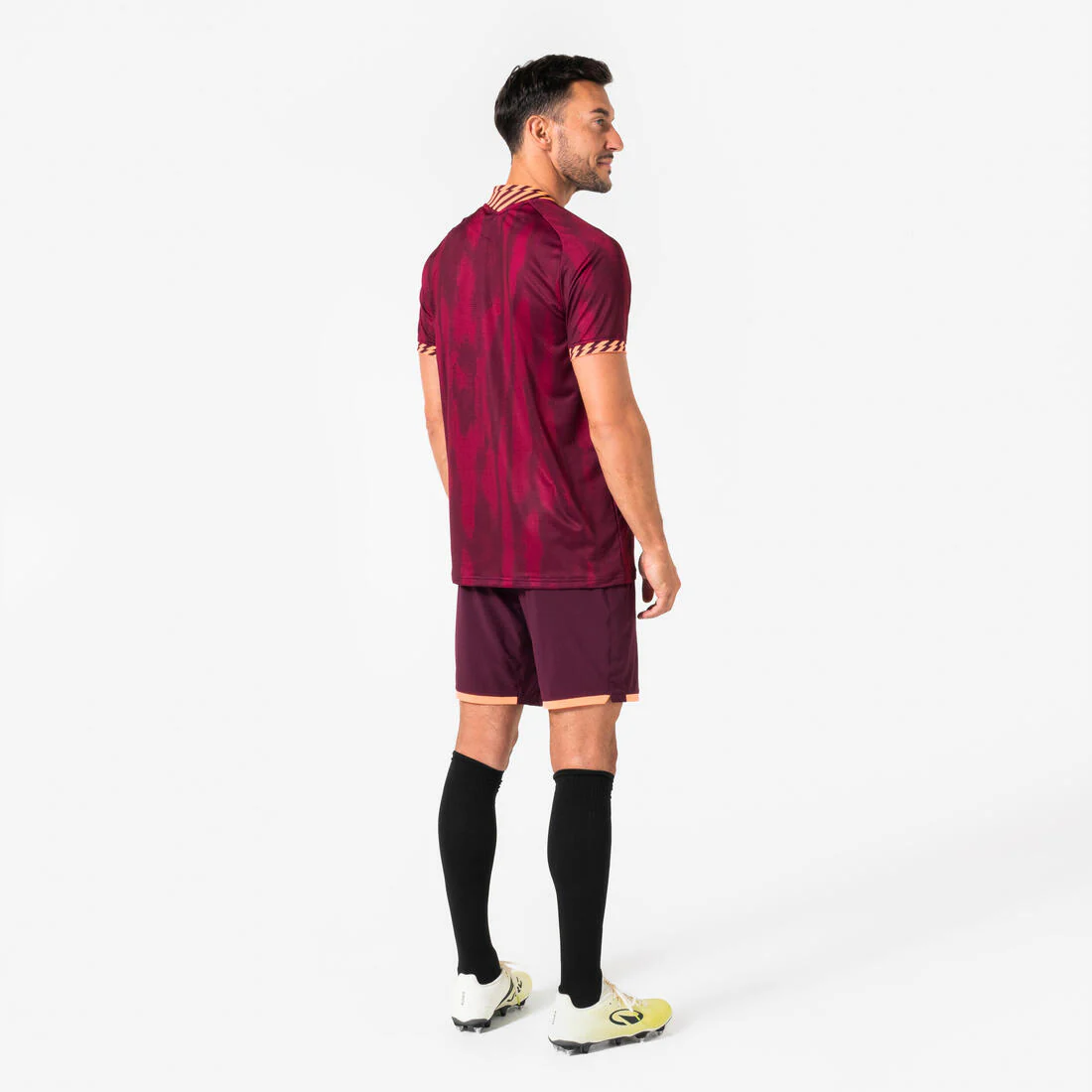 Playera de futbol negra con amarillo fluorescente para adulto Viralto II Wavy - Image 18