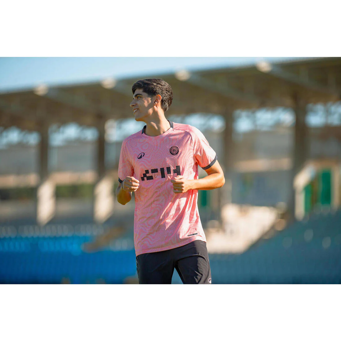 Playera de futbol negra con amarillo fluorescente para adulto Viralto II Wavy - Image 31