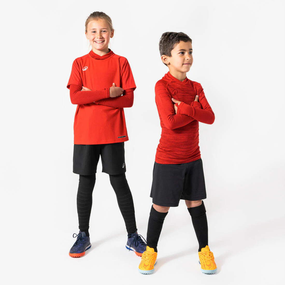 Playera de futbol térmica interior de manga larga negra para niño Keepdry 500 - Image 10