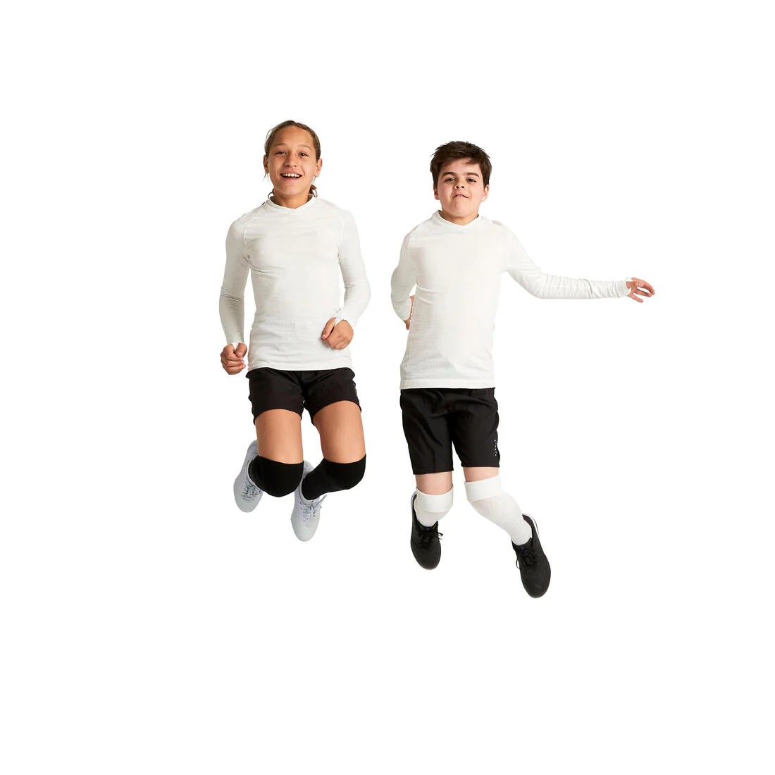 Playera de futbol térmica interior de manga larga negra para niño Keepdry 500 - Image 15