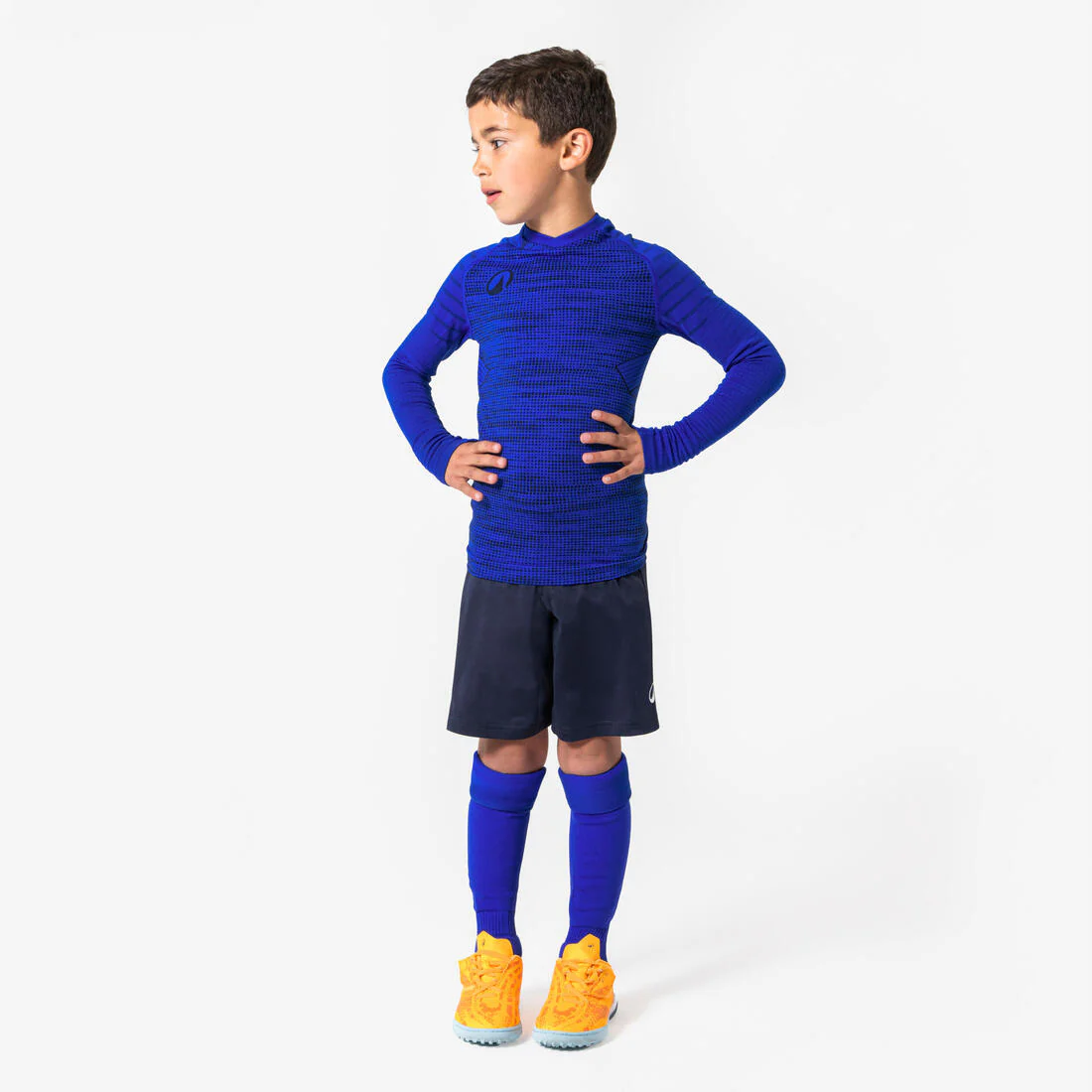 Playera de futbol térmica interior de manga larga negra para niño Keepdry 500 - Image 27