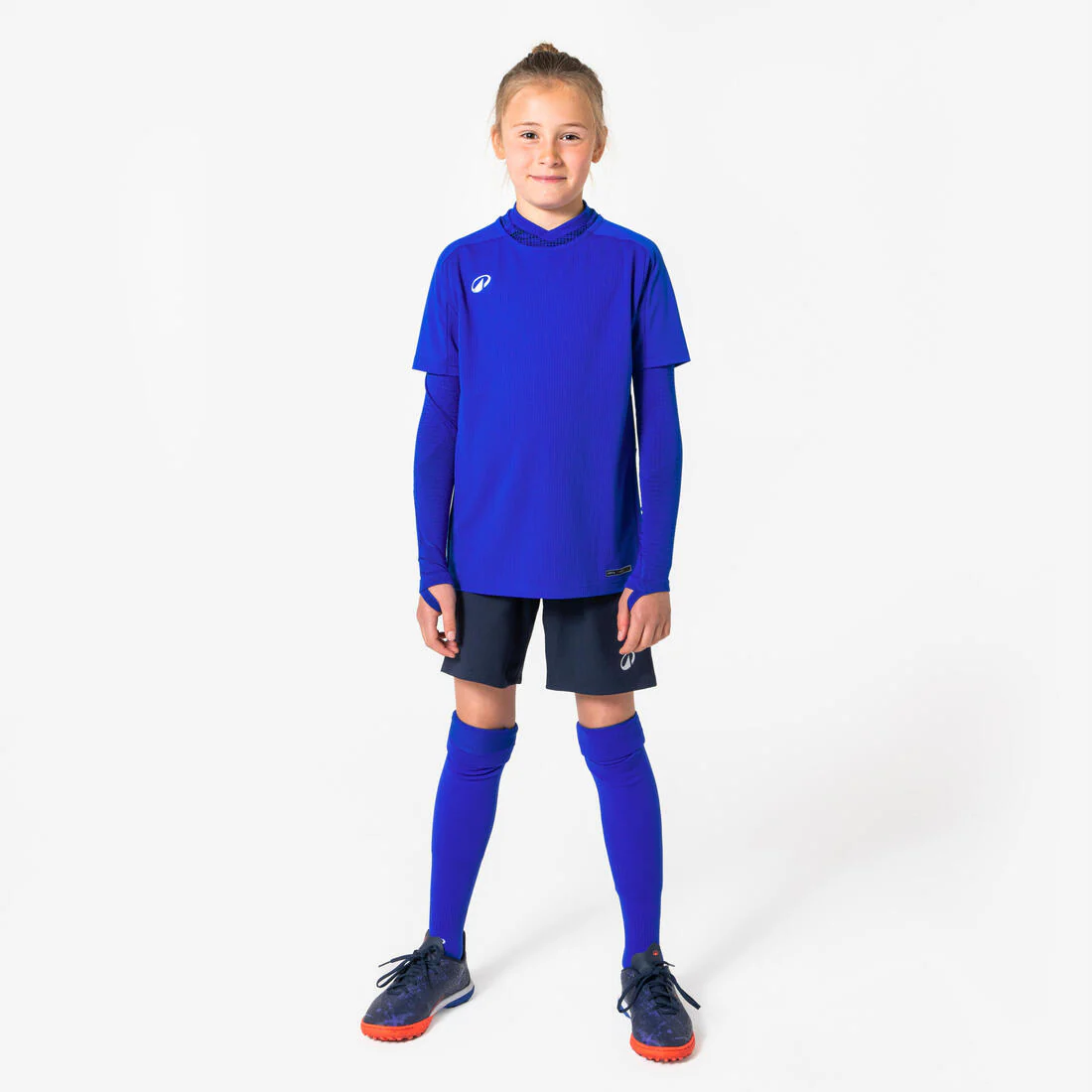 Playera de futbol térmica interior de manga larga negra para niño Keepdry 500 - Image 32