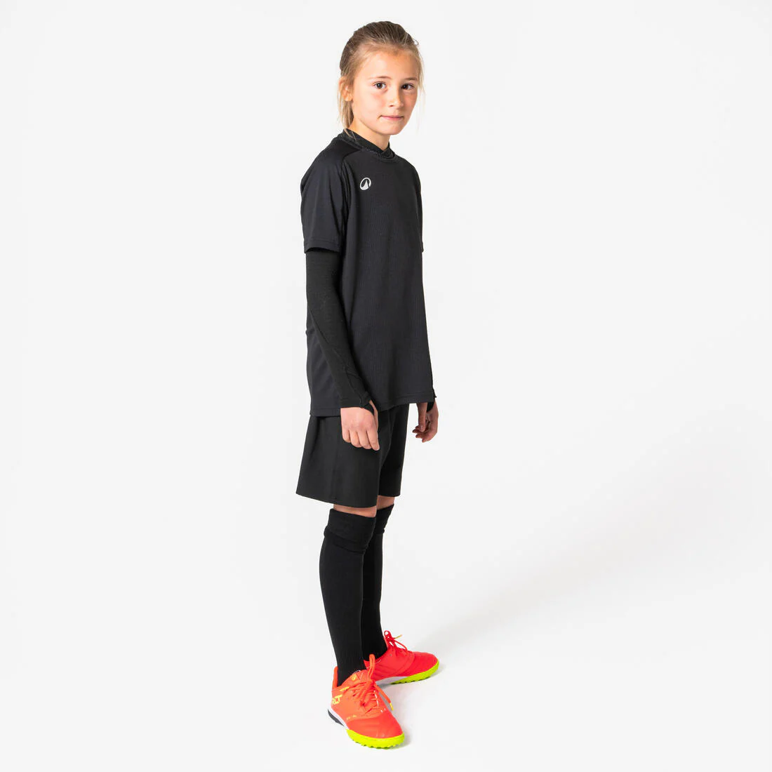 Playera de futbol térmica interior de manga larga negra para niño Keepdry 500 - Image 37