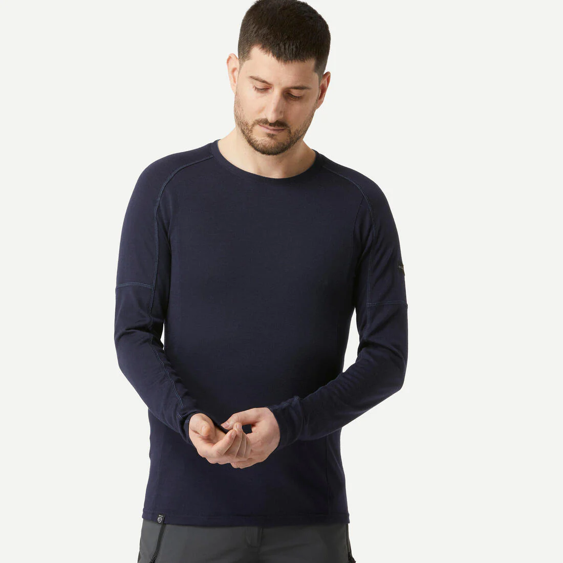 Playera de lana merina de manga larga - MT500 - Hombre