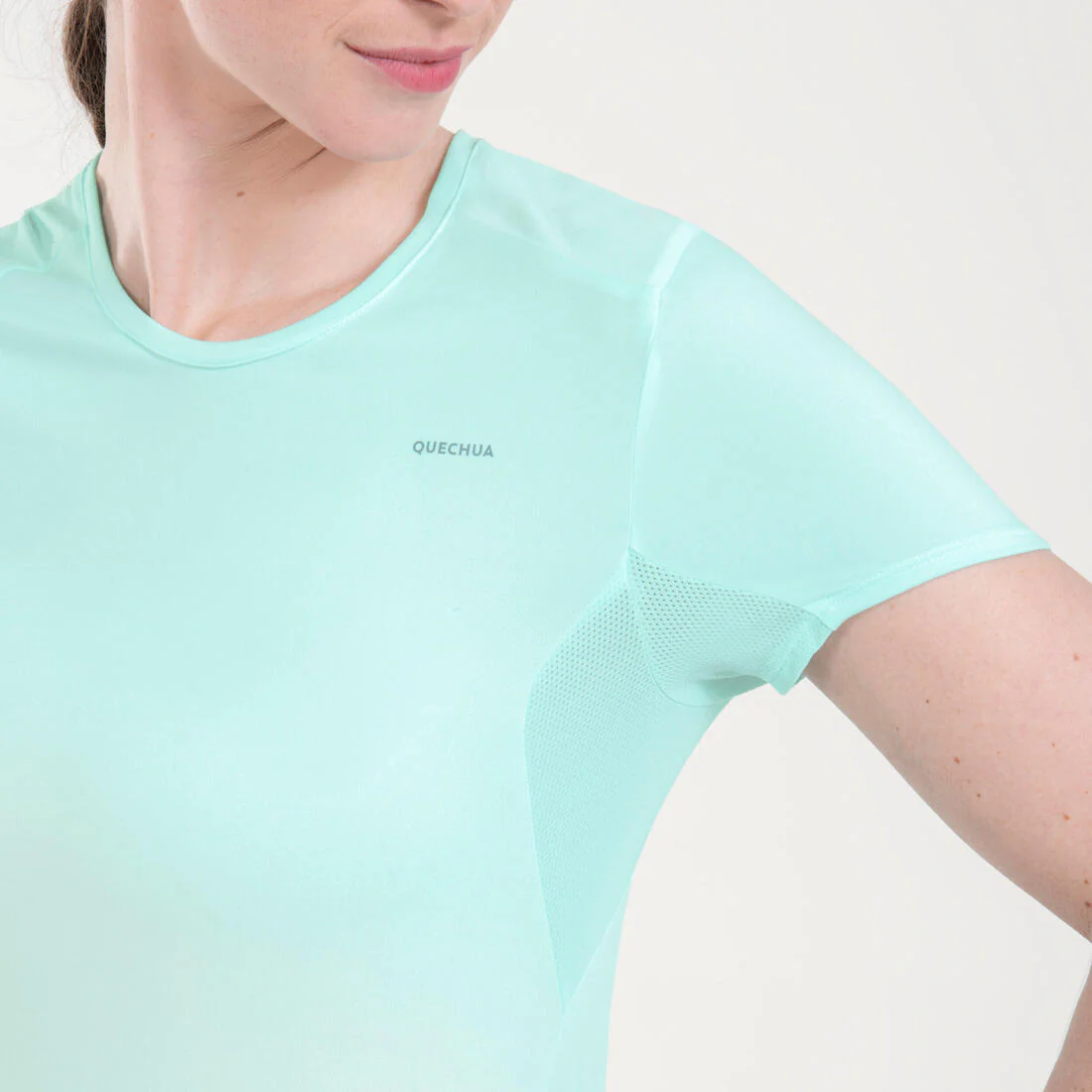 Playera de manga corta de senderismo en montaña para mujer MH100 - Image 10