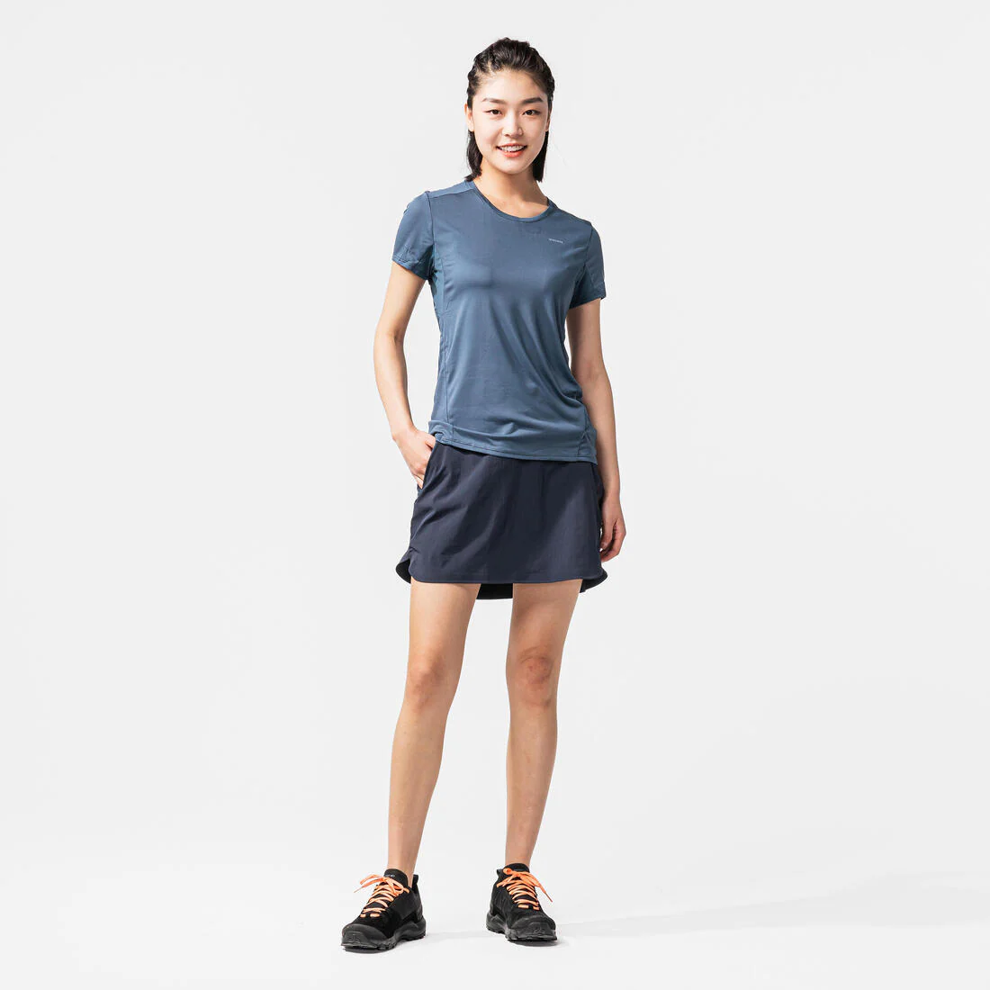 Playera de manga corta de senderismo en montaña para mujer MH100 - Image 4