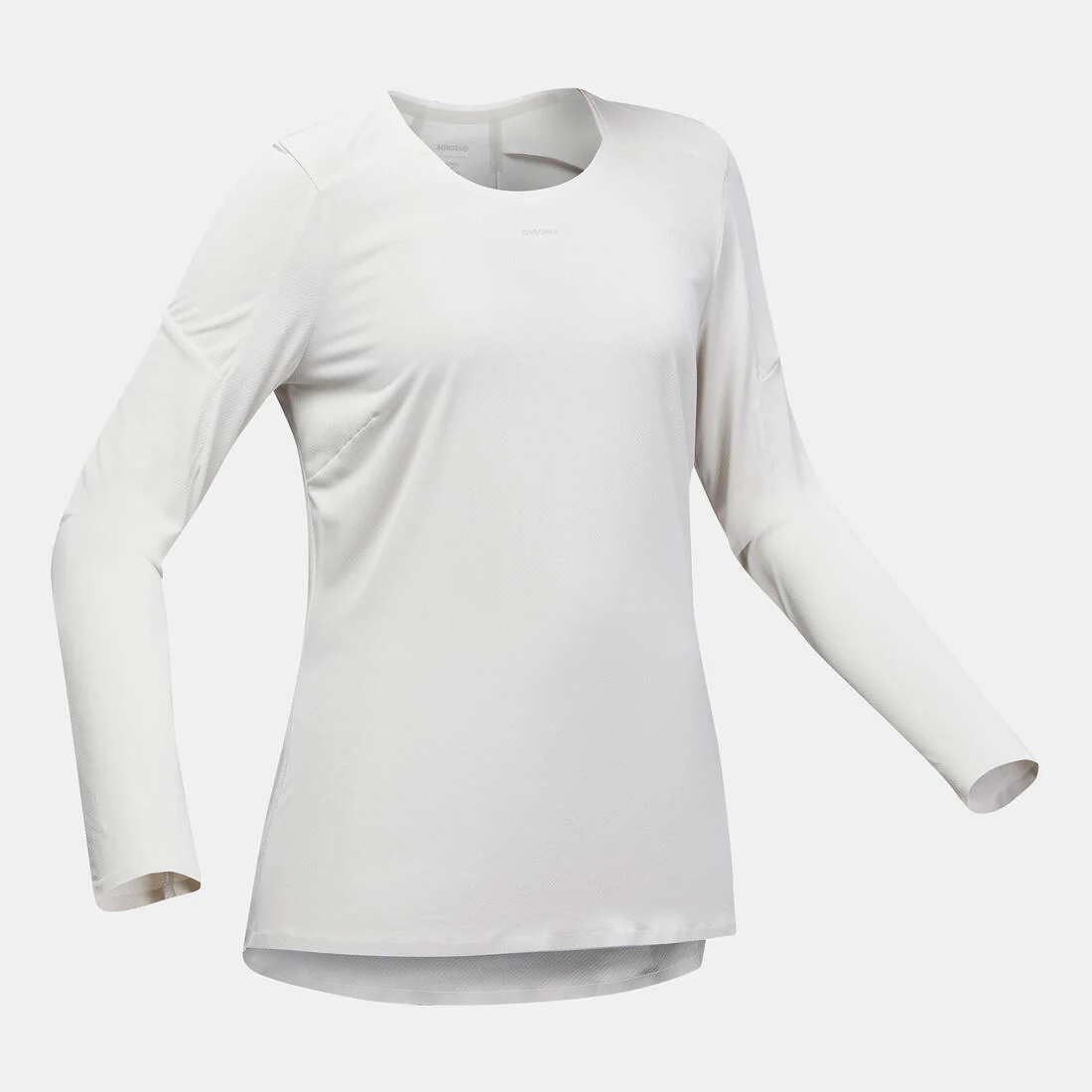 Playera de manga larga de senderismo beige para mujer MH500 - Image 3