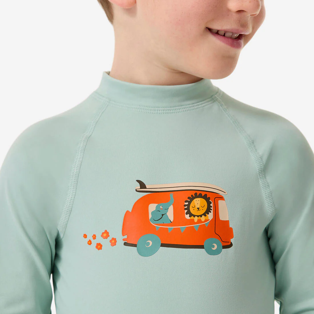 Playera de natación anti-UV de manga larga con estampado de sabana para bebé - Image 10