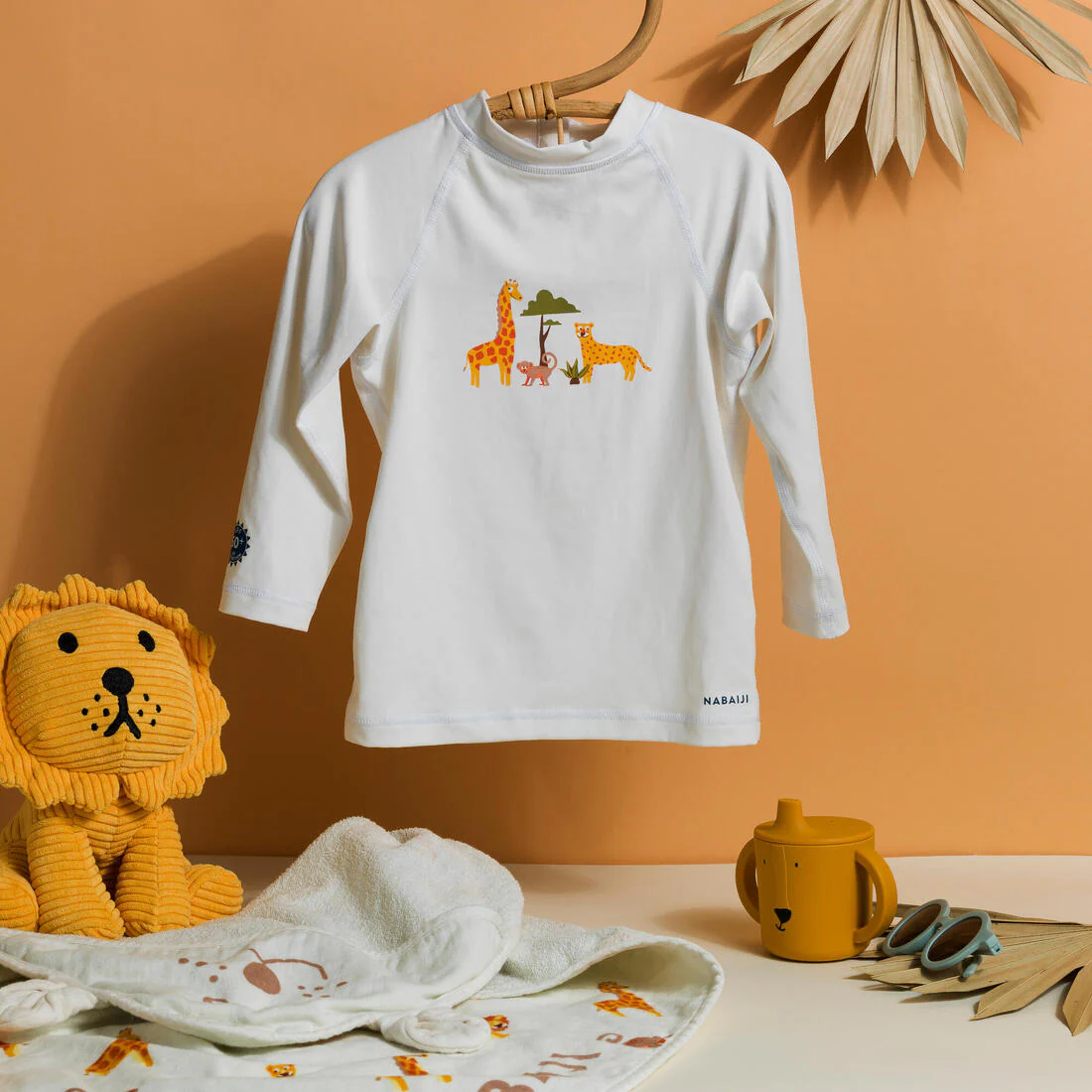 Playera de natación anti-UV de manga larga con estampado de sabana para bebé - Image 18