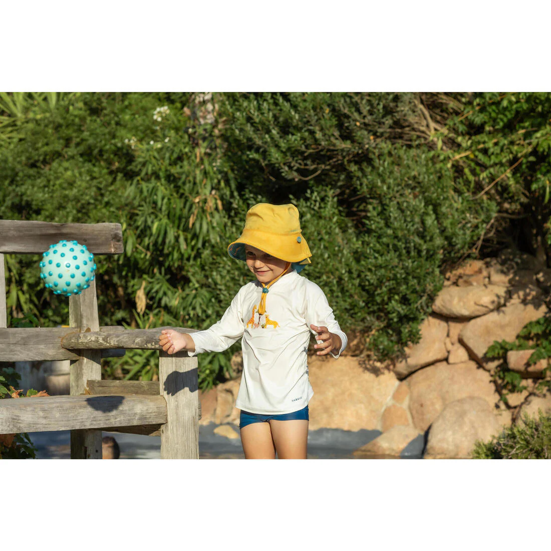 Playera de natación anti-UV de manga larga con estampado de sabana para bebé - Image 33