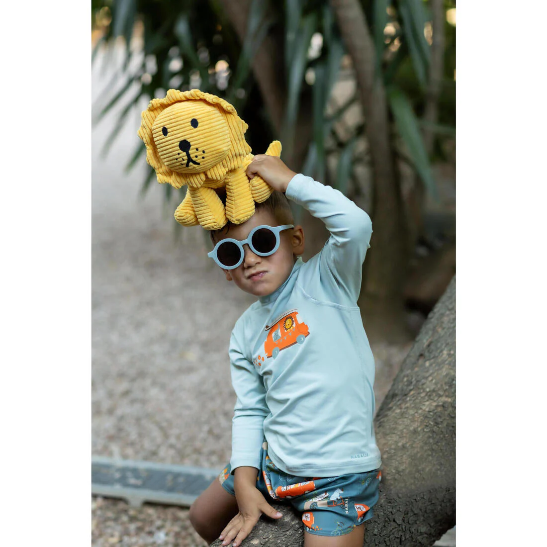 Playera de natación anti-UV de manga larga con estampado de sabana para bebé - Image 38