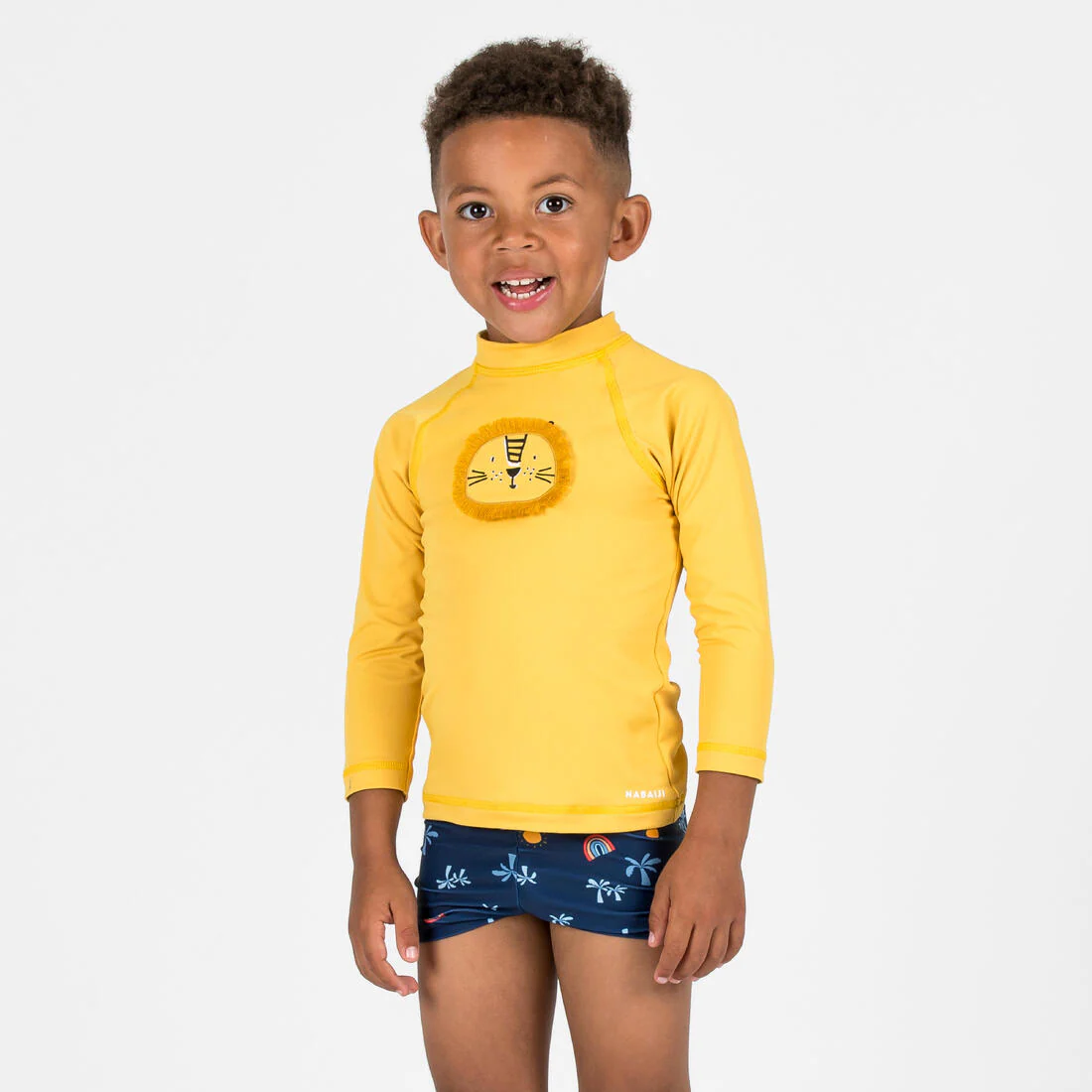 Playera de natación anti-UV de manga larga con estampado de sabana para bebé - Image 4