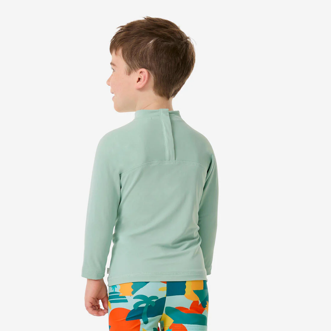 Playera de natación anti-UV de manga larga con estampado de sabana para bebé - Image 5