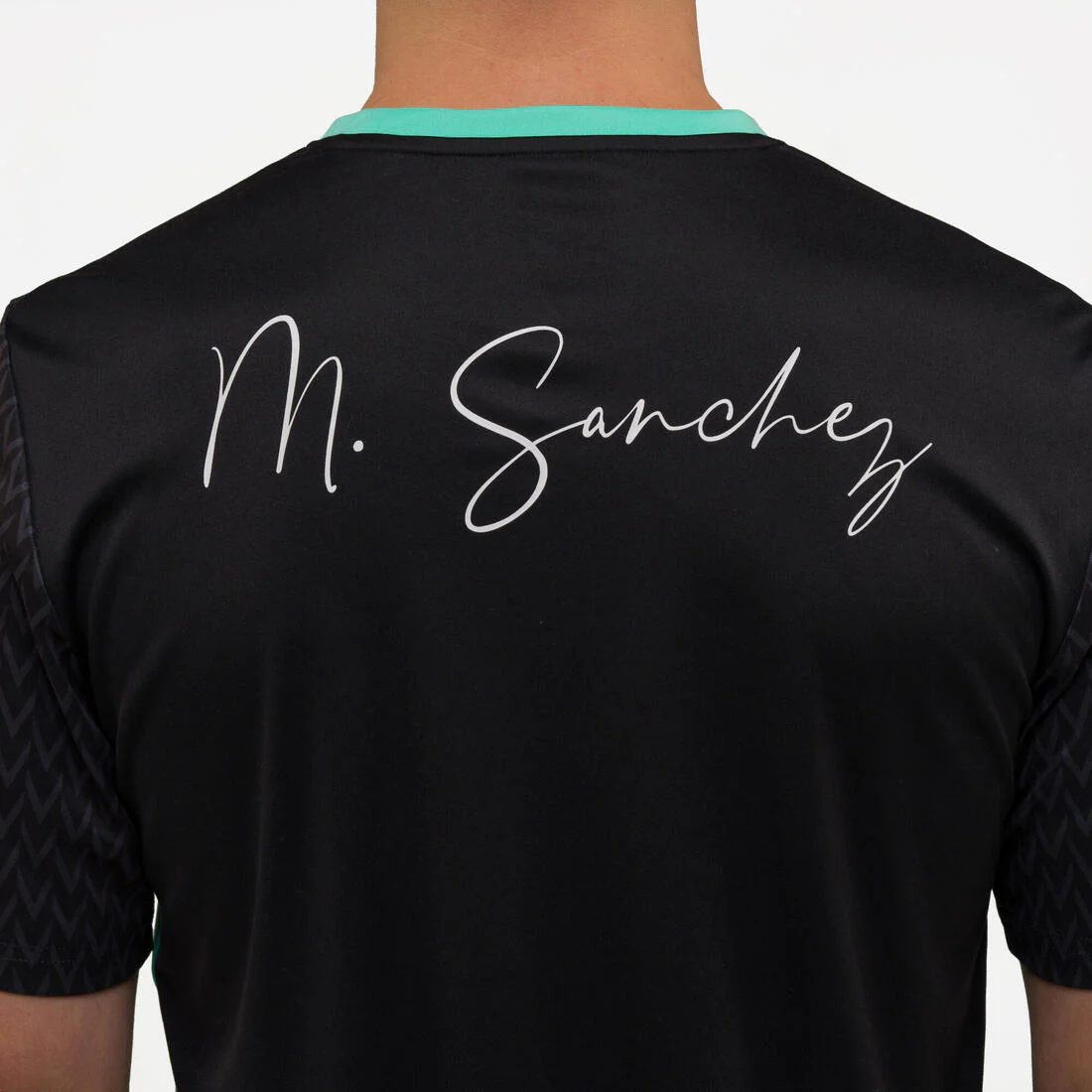 Playera de pádel manga corta transpirable hombre - 500 verde negro Maxi Sanchez - Image 6