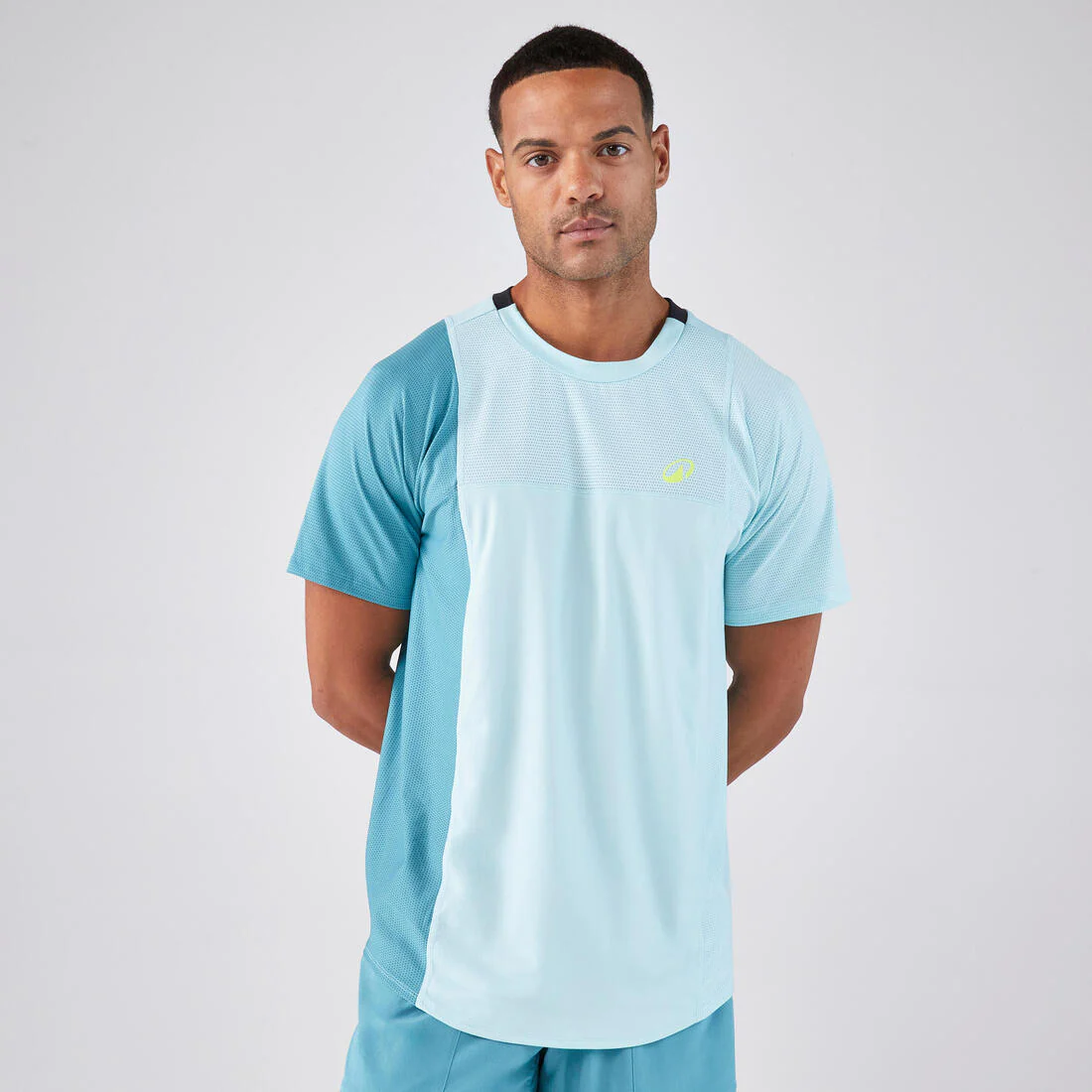 Playera de pádel transpirable de manga corta azul para hombre Dry - Image 6