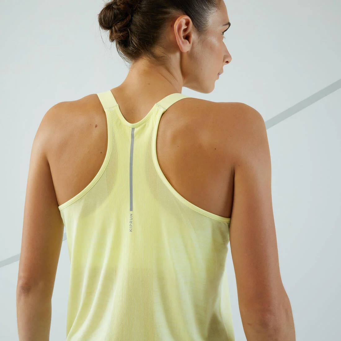 Playera de running amarilla para mujer Kiprun Run 500 Confort - Image 10