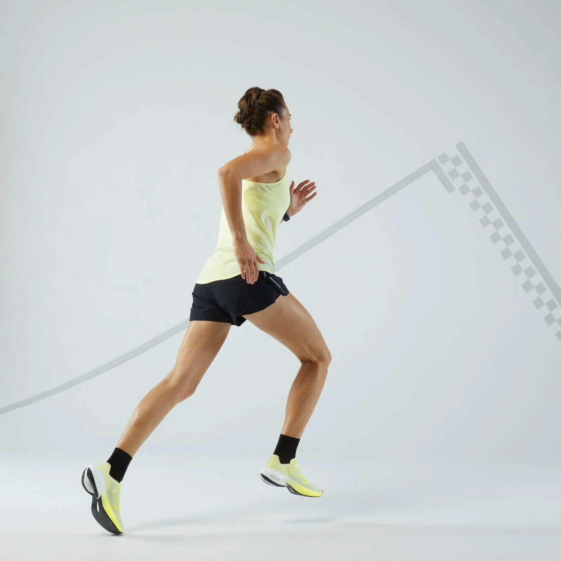 Playera de running amarilla para mujer Kiprun Run 500 Confort - Image 13