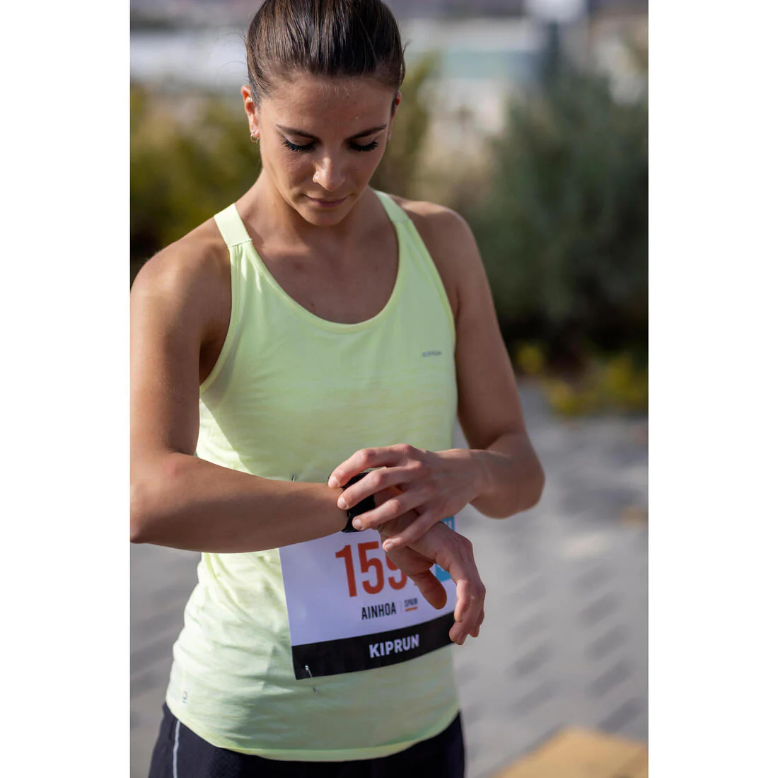 Playera de running amarilla para mujer Kiprun Run 500 Confort - Image 16