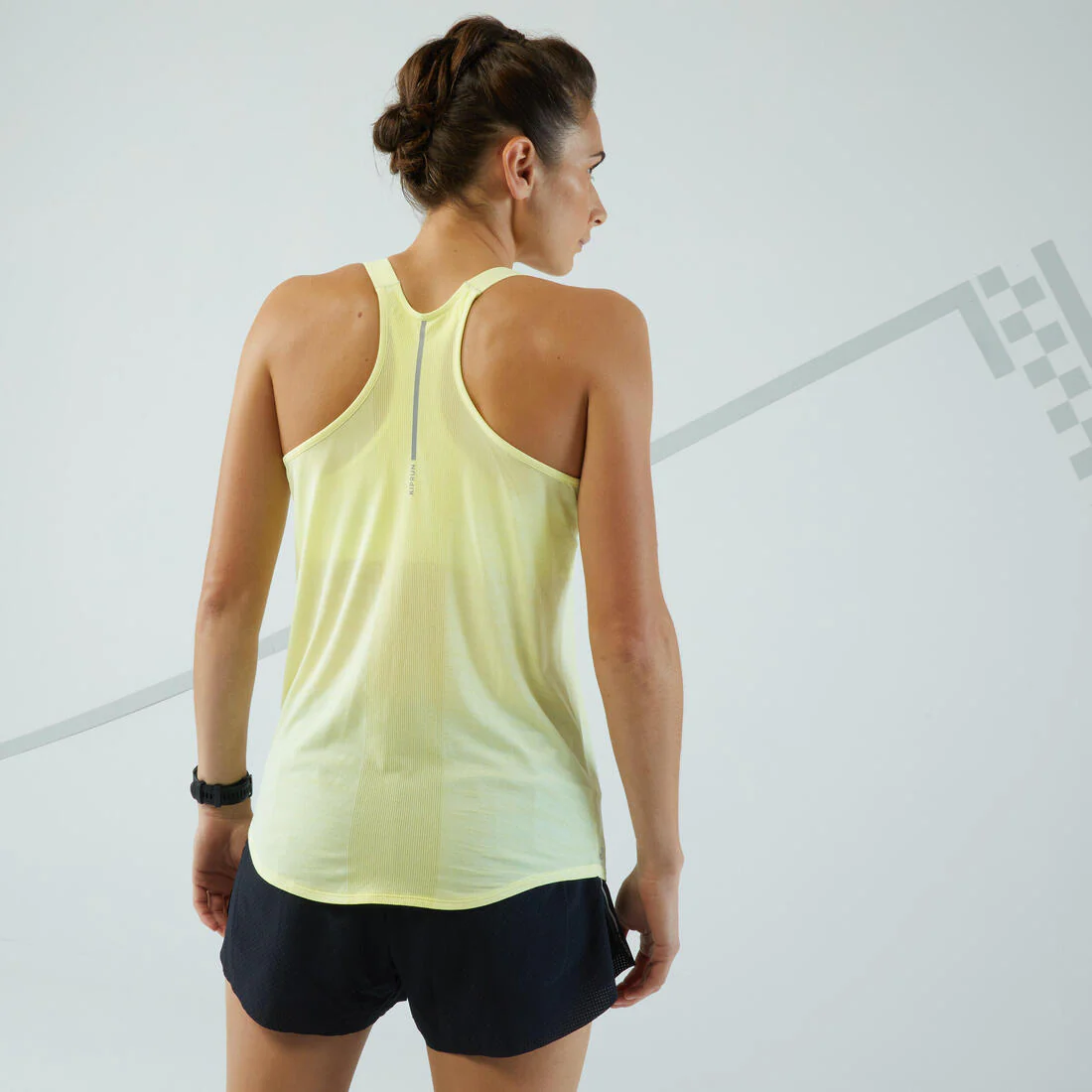 Playera de running amarilla para mujer Kiprun Run 500 Confort - Image 5