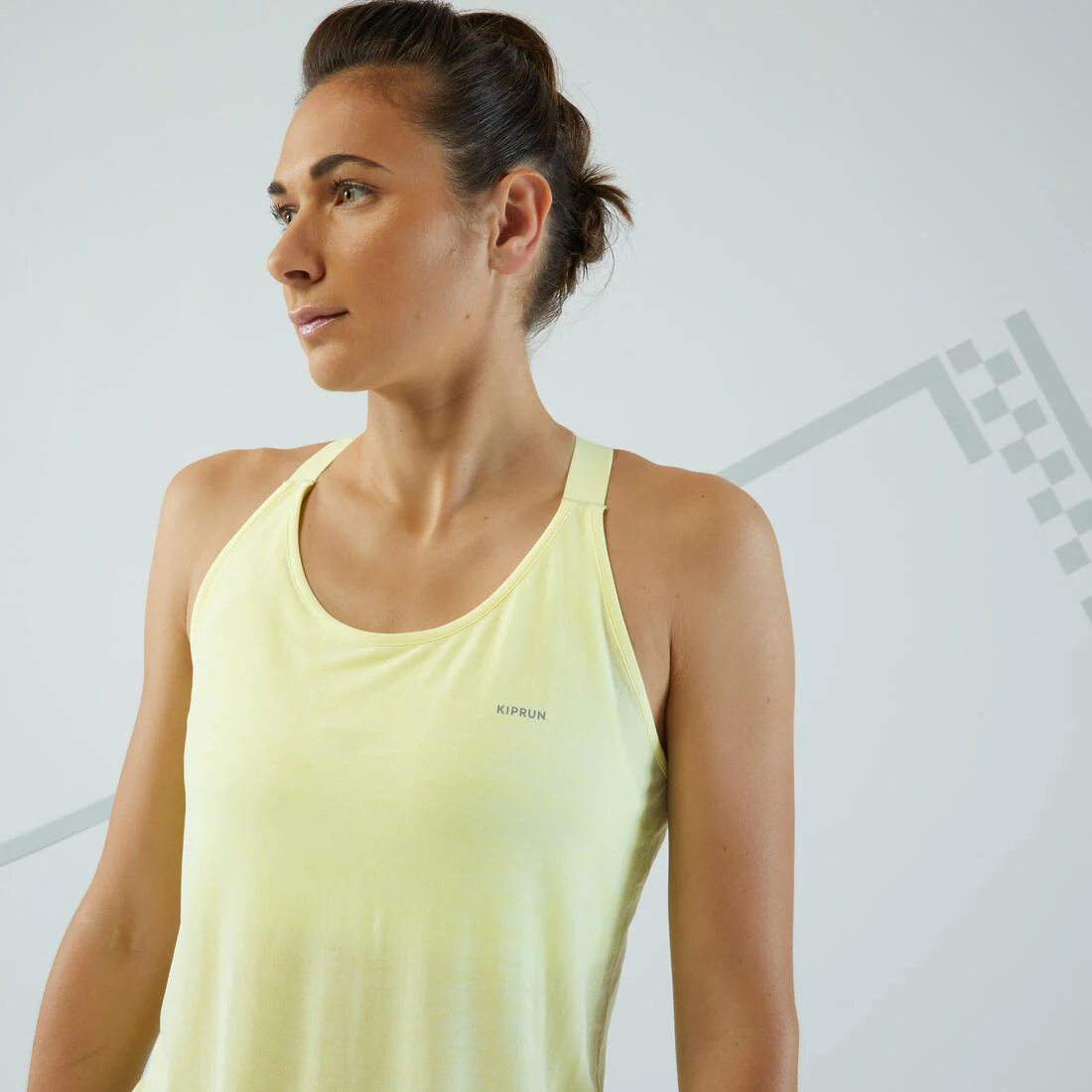 Playera de running amarilla para mujer Kiprun Run 500 Confort - Image 7