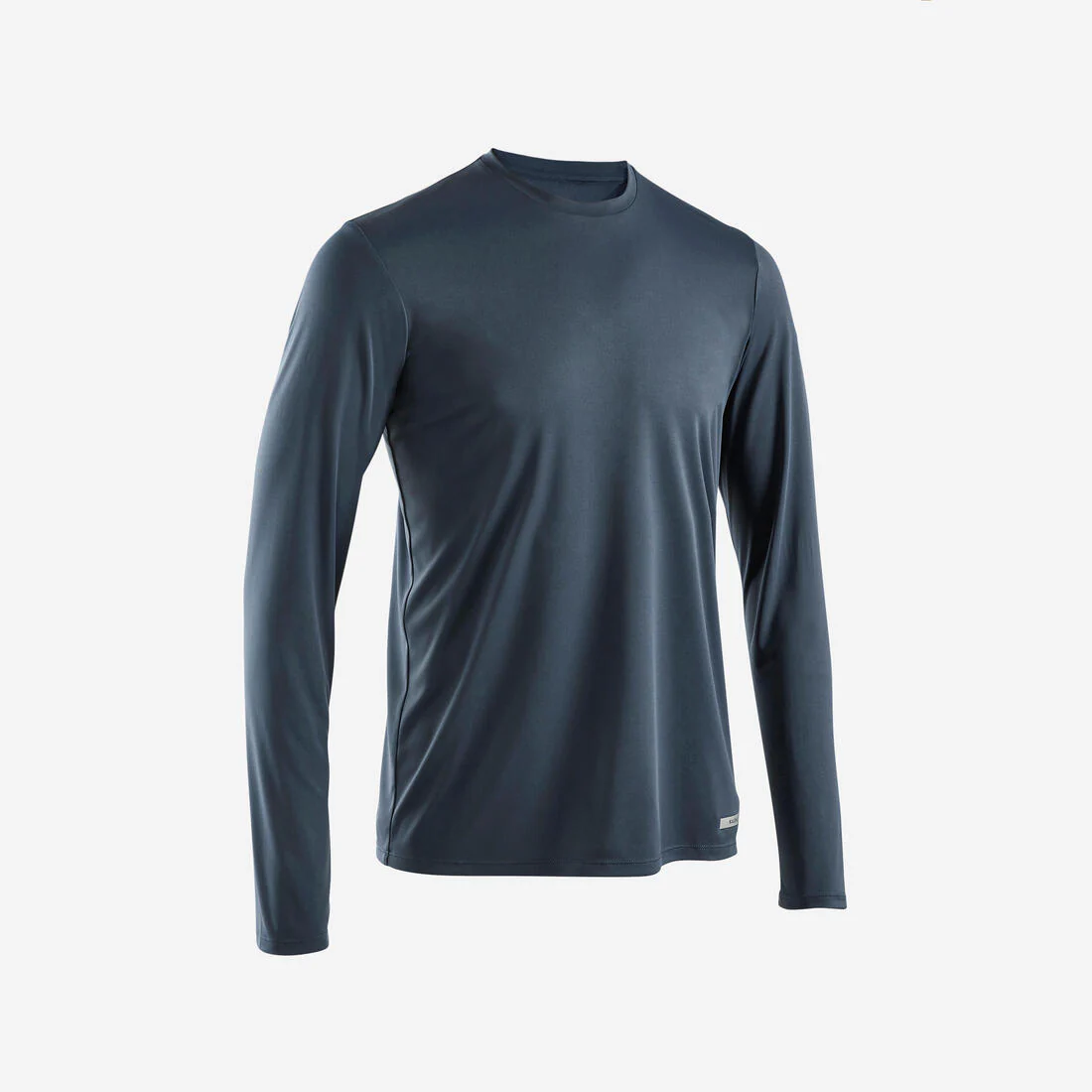 Playera de running de manga larga anti-UV negra para hombre Kiprun Dry 500