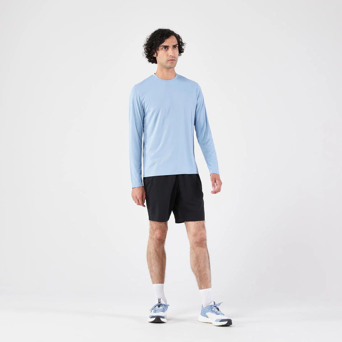 Playera de running de manga larga anti-UV negra para hombre Kiprun Dry 500 - Image 13