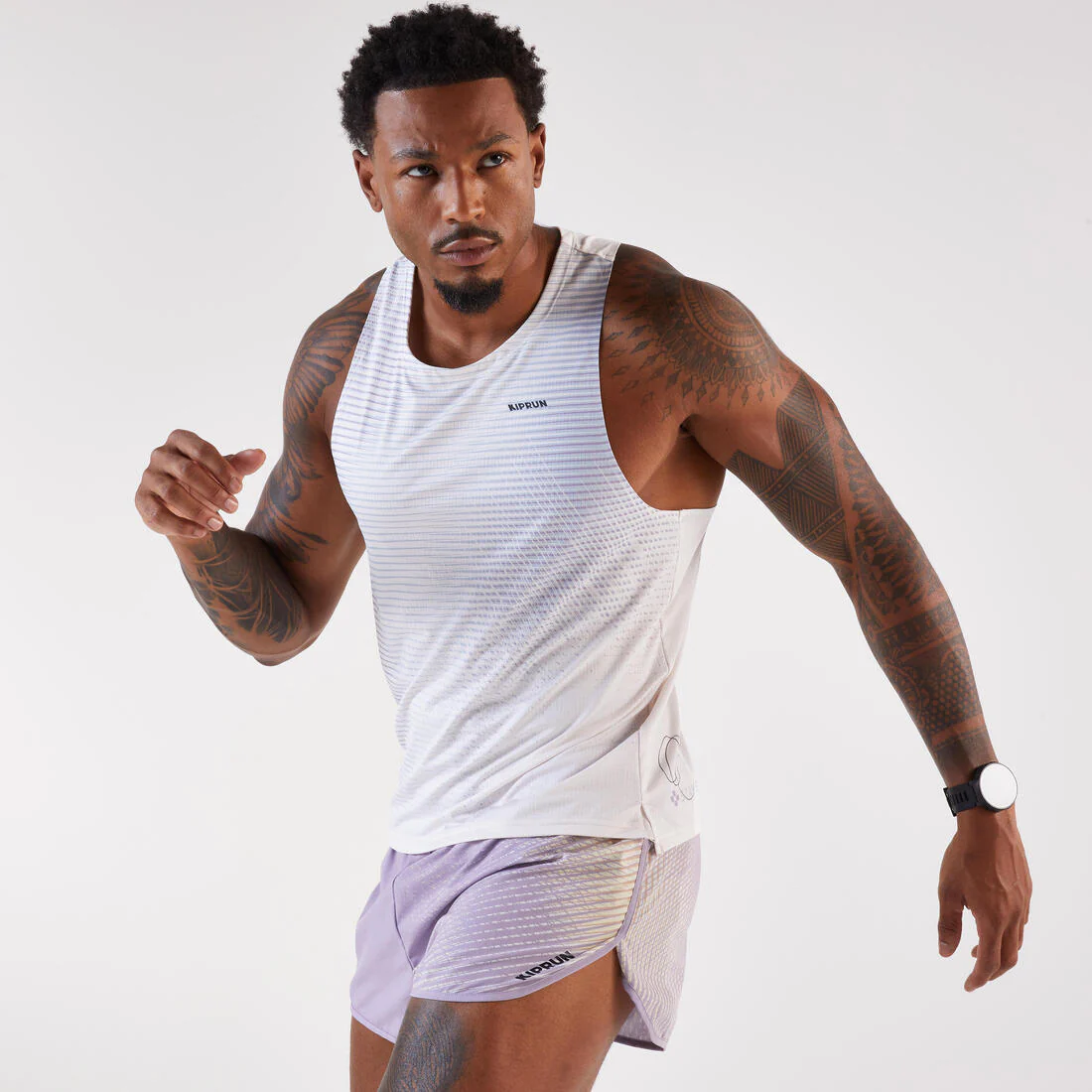 Playera de running sin mangas blanca 900 Light - Image 4