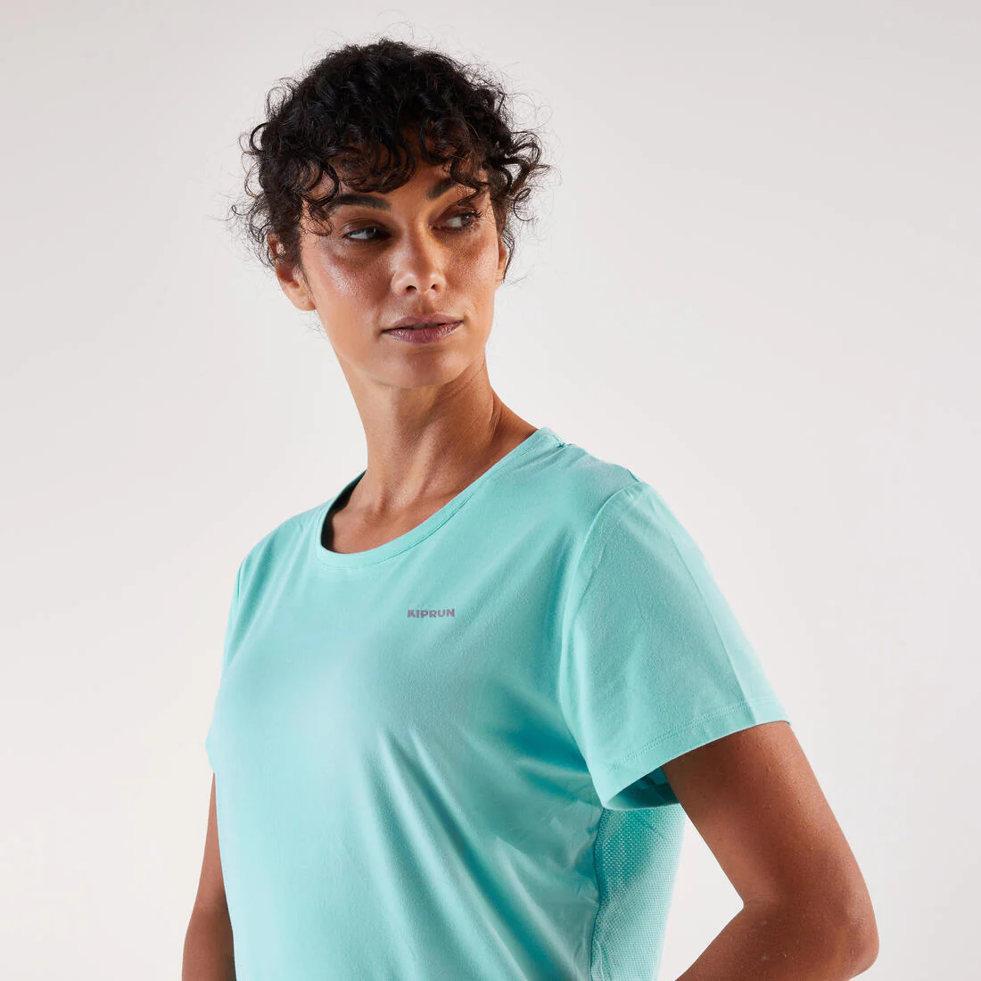 Playera de running transpirable malva para mujer Kiprun Run 500 Dry - Image 2