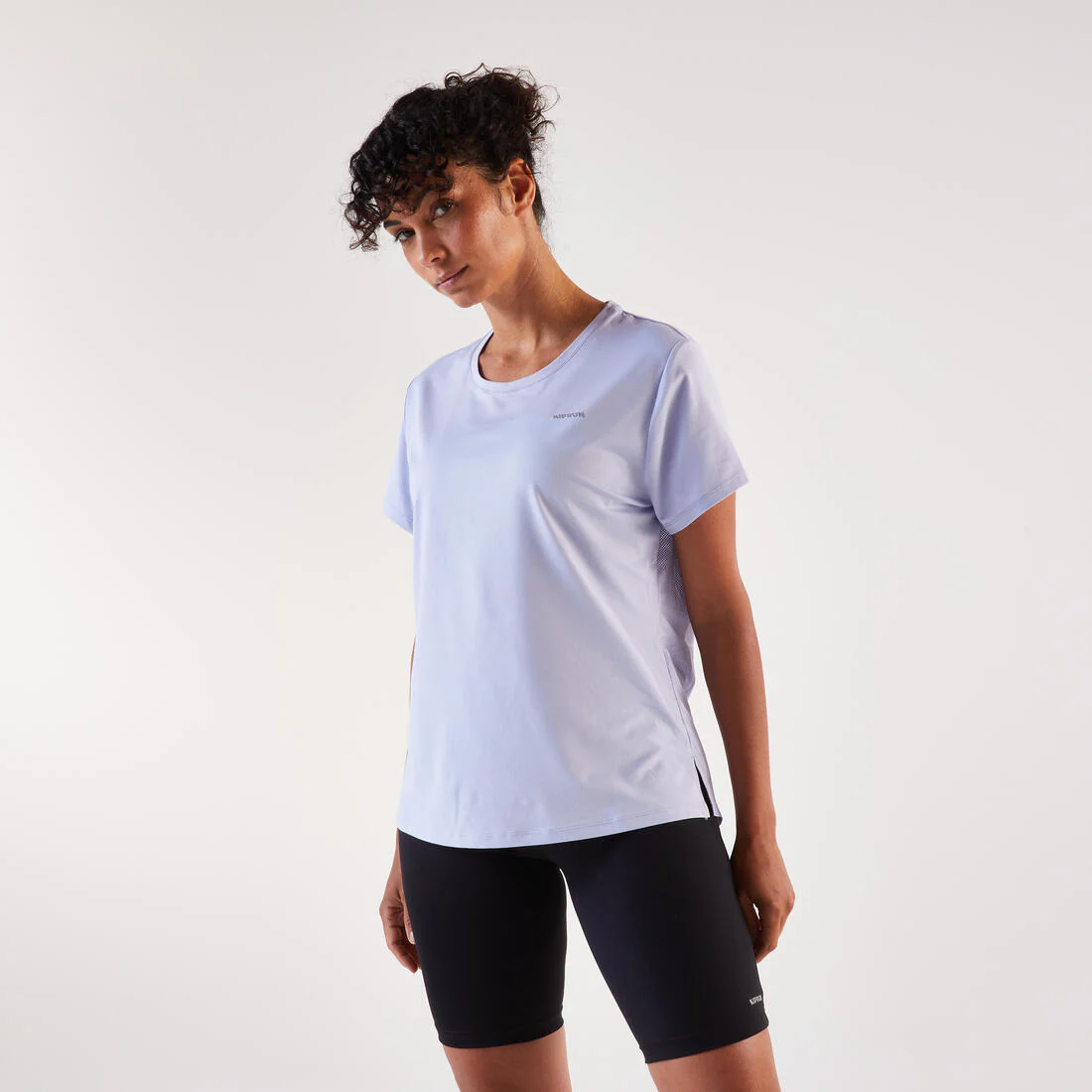 Playera de running transpirable malva para mujer Kiprun Run 500 Dry - Image 3
