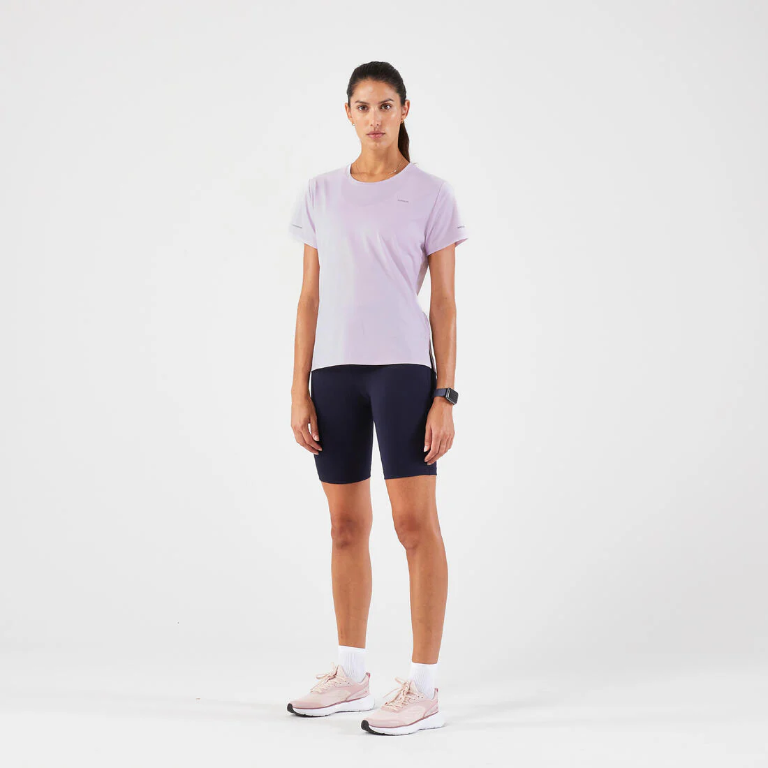 Playera de running transpirable malva para mujer Kiprun Run 500 Dry - Image 8