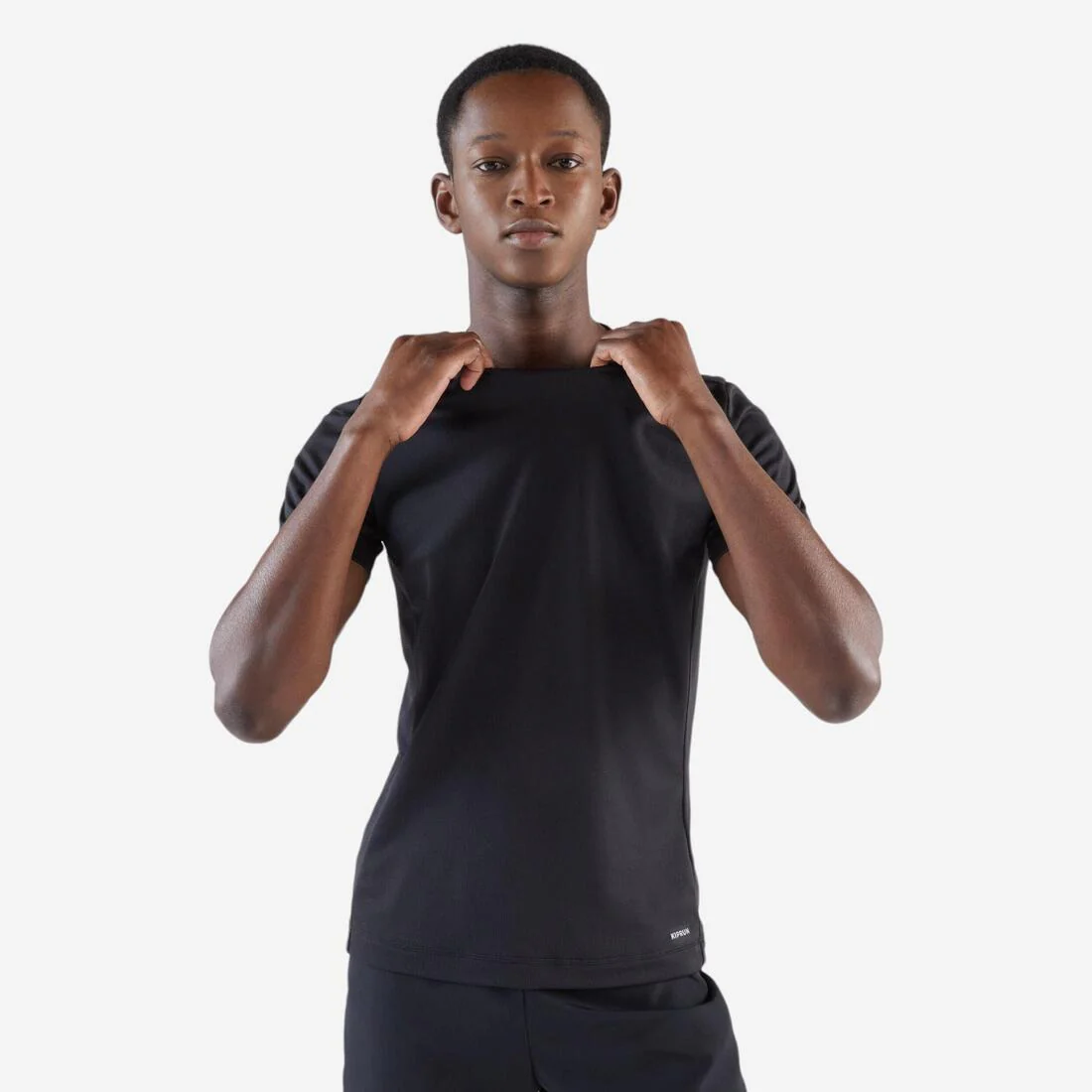 Playera de running transpirable negra para hombre Dry - Image 4