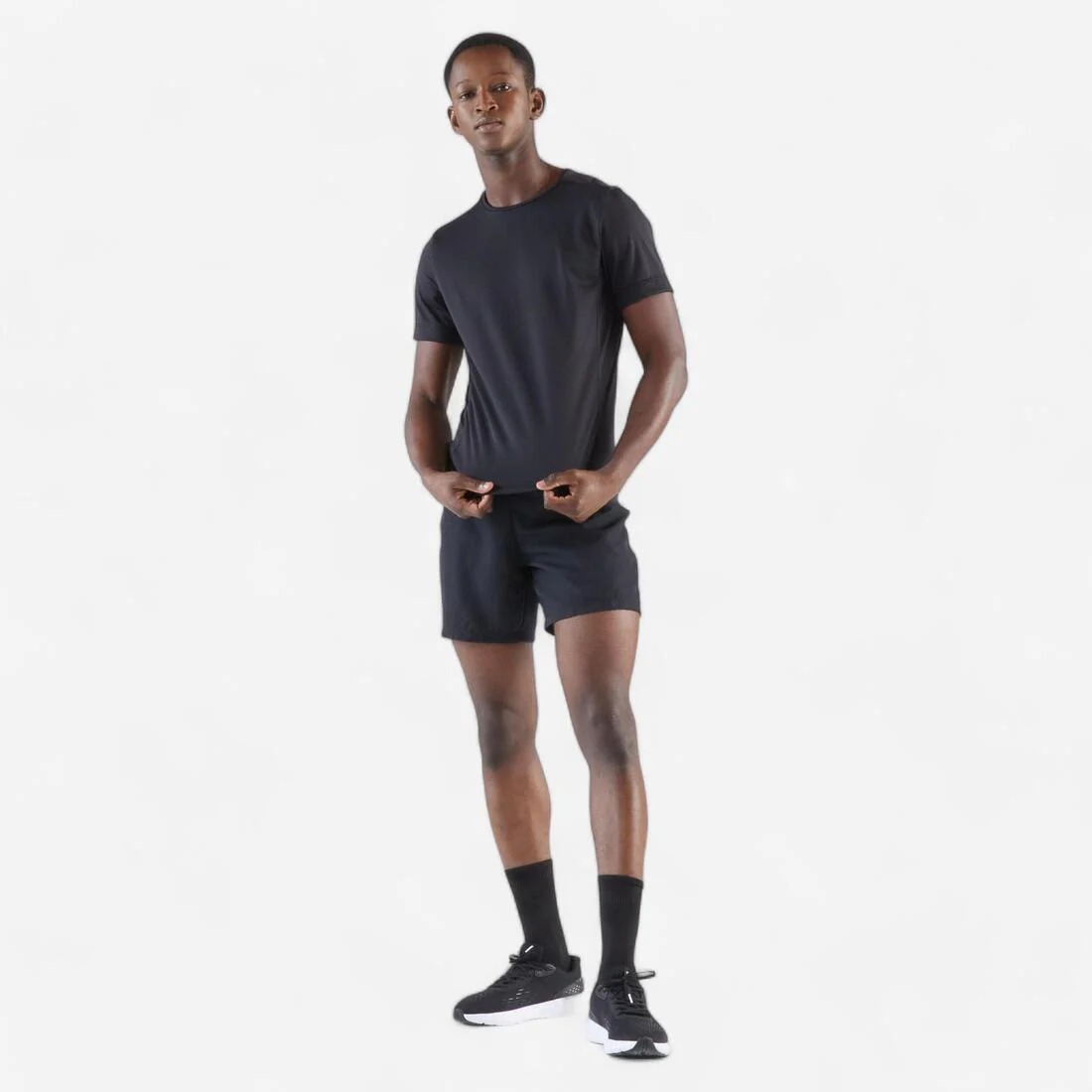 Playera de running transpirable negra para hombre Dry - Image 5
