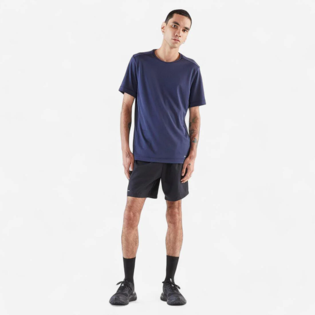 Playera de running transpirable negra para hombre Dry - Image 8