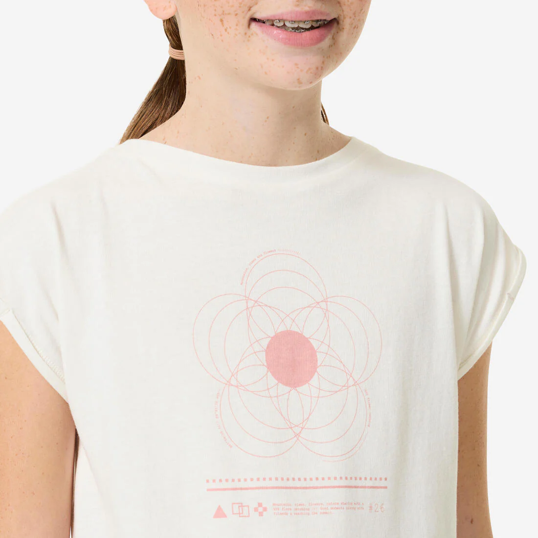 Playera de senderismo blanca para niños de 7 a 15 años NH100 Twin - Image 4