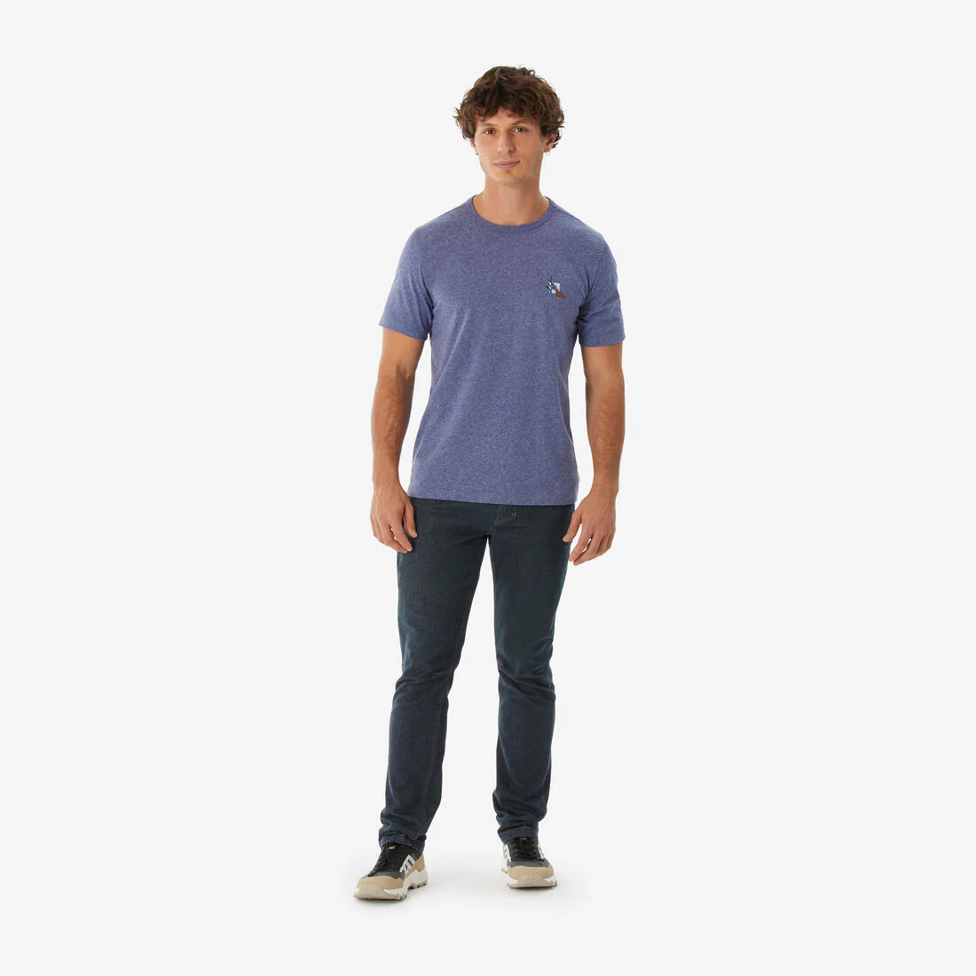 Playera de senderismo de manga corta negra para hombre NH100 - Image 11