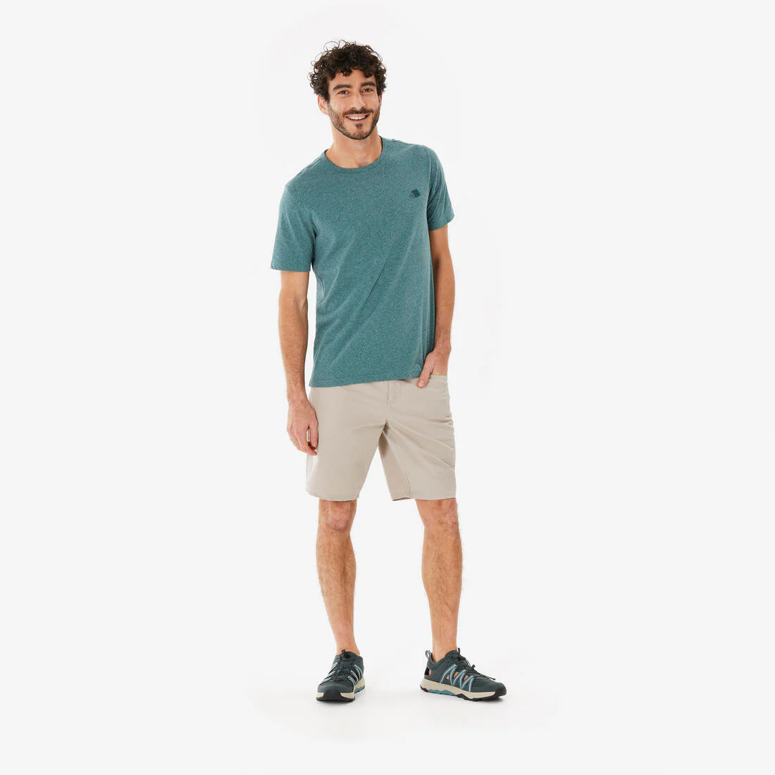 Playera de senderismo de manga corta negra para hombre NH100 - Image 16