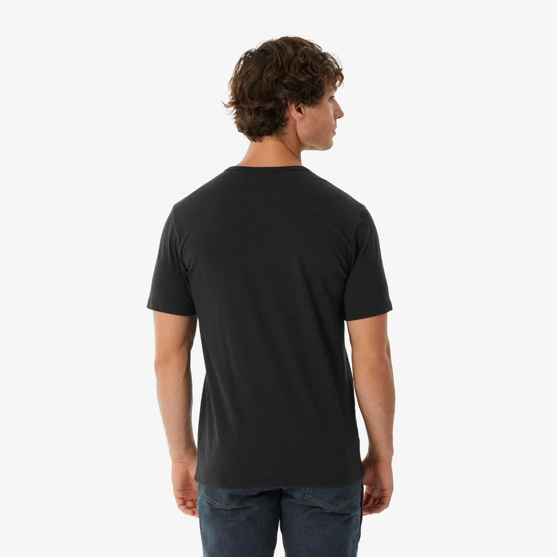 Playera de senderismo de manga corta negra para hombre NH100 - Image 18