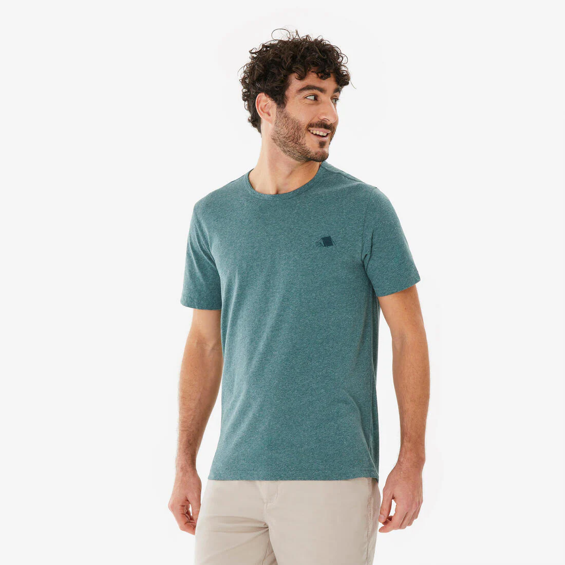 Playera de senderismo de manga corta negra para hombre NH100 - Image 2