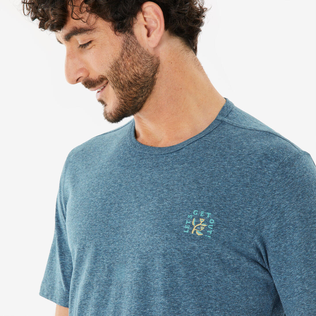 Playera de senderismo de manga corta negra para hombre NH100 - Image 33