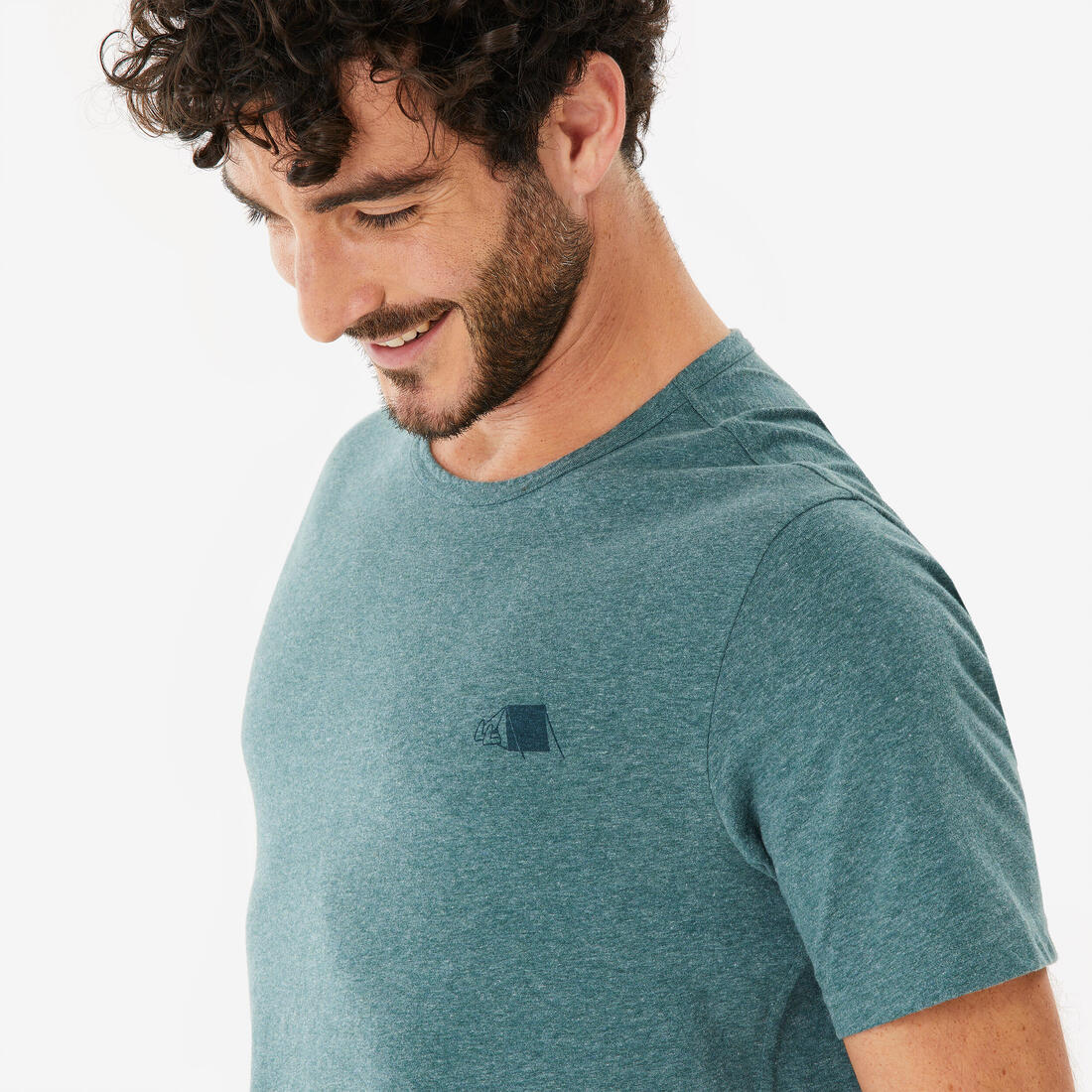 Playera de senderismo de manga corta negra para hombre NH100 - Image 36