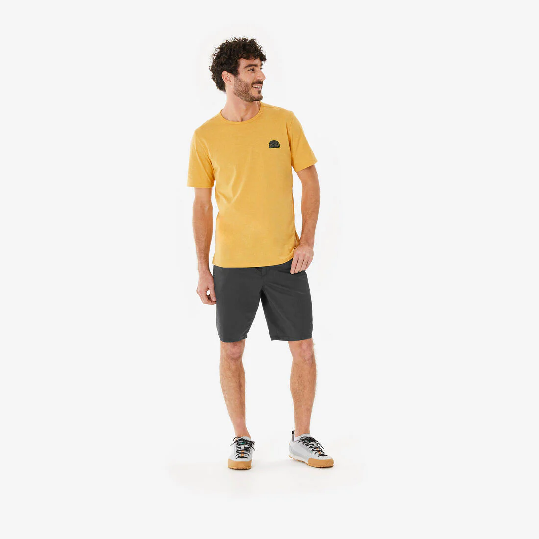 Playera de senderismo de manga corta negra para hombre NH100 - Image 9