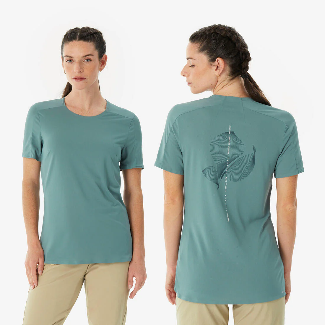 Playera de senderismo de manga corta para mujer MH500 - Image 4