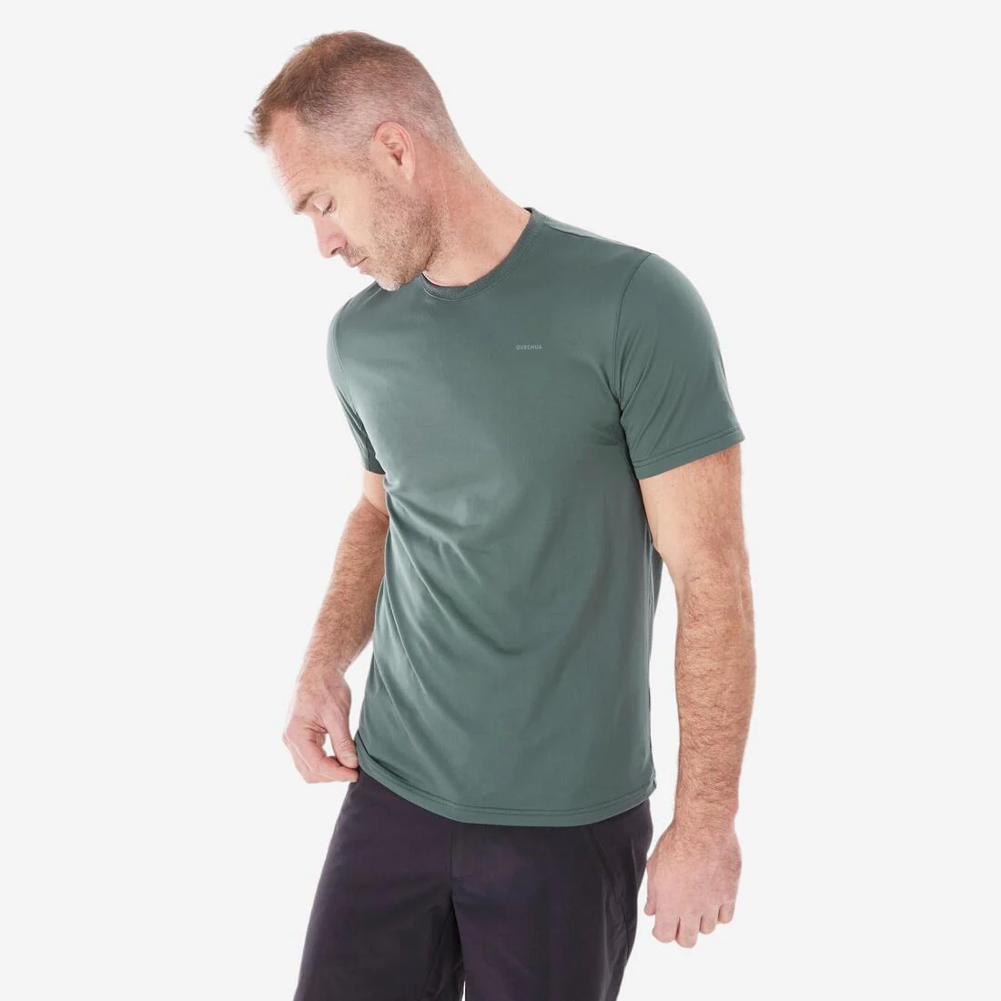 Playera de senderismo de manga corta sintética para hombre MH100 - Image 2