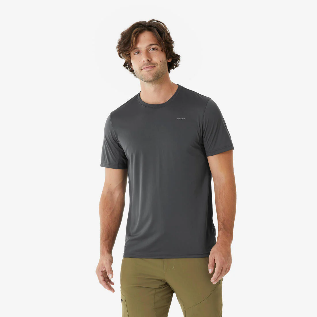 Playera de senderismo de manga corta sintética para hombre MH100 - Image 3