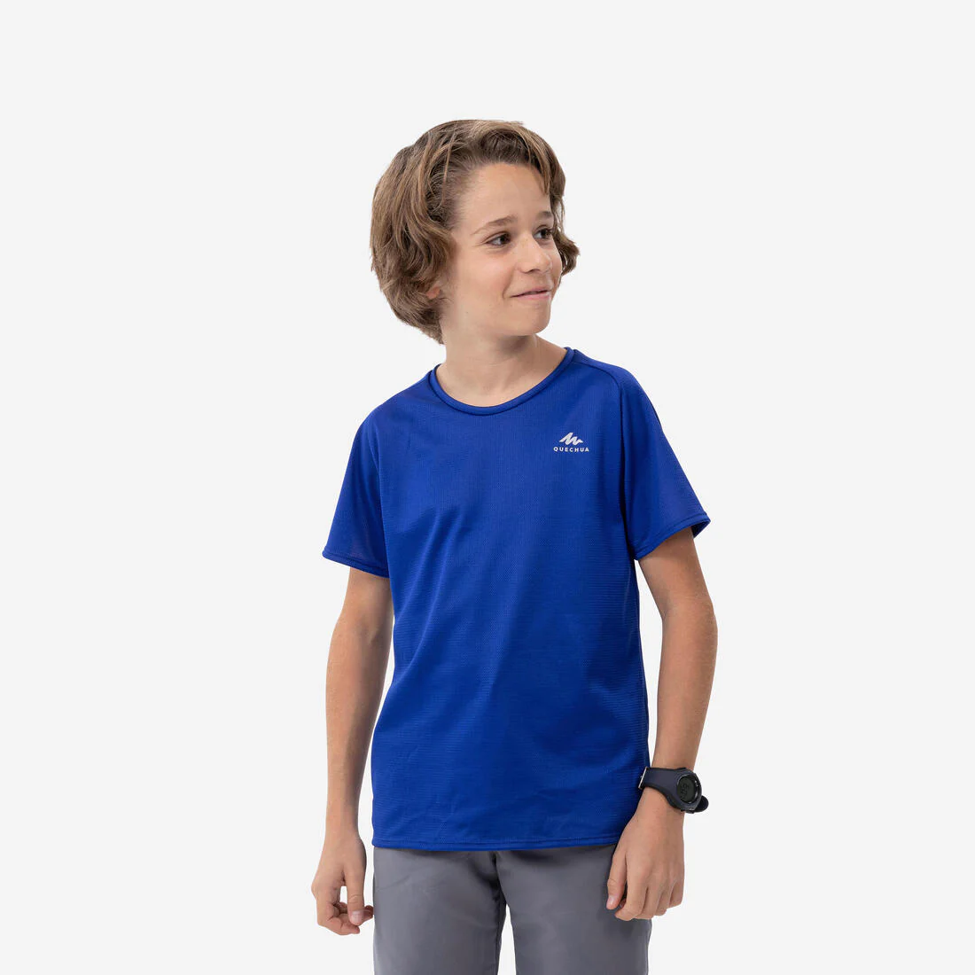 Playera de senderismo - MH500 azul oscuro - Niños 7-15 años