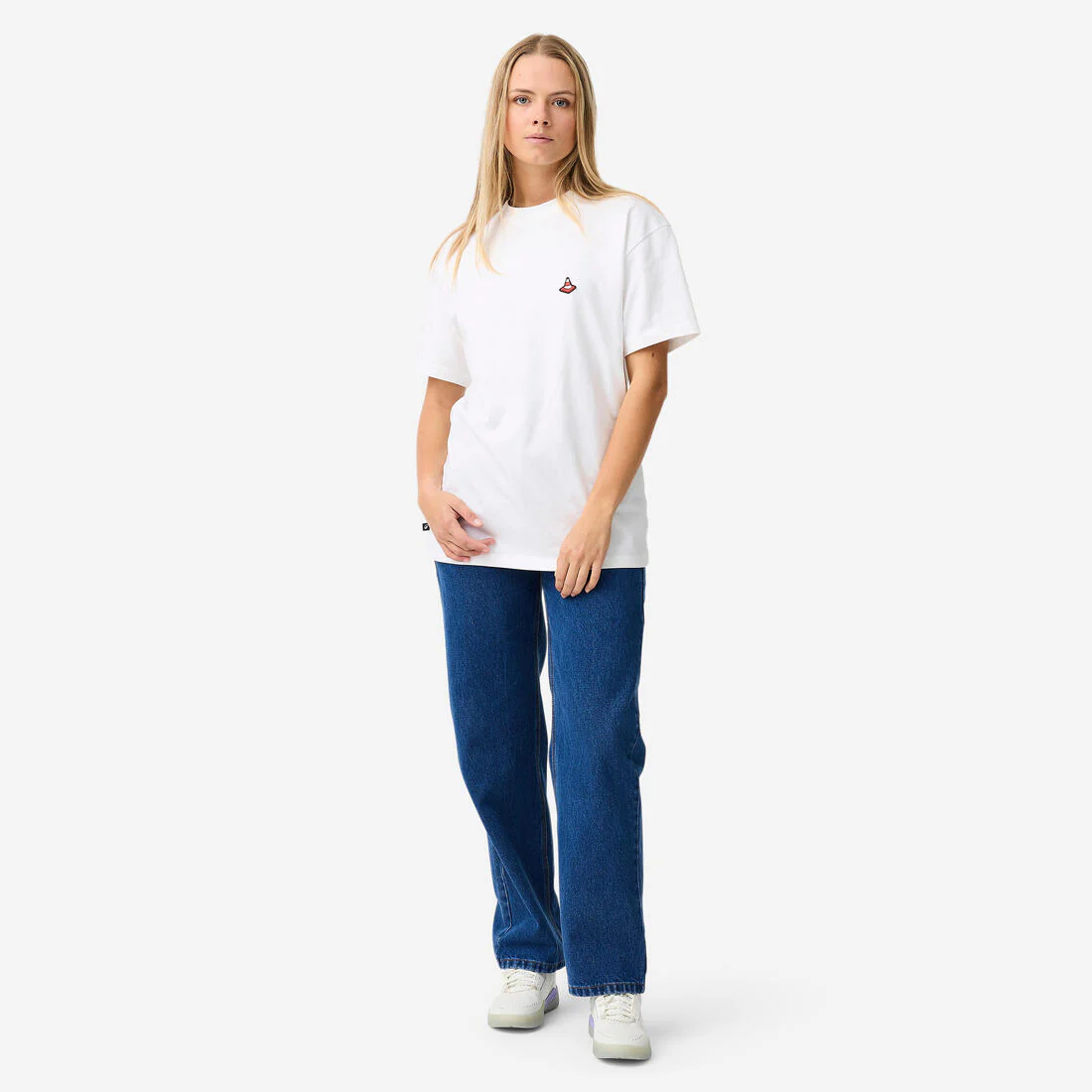Playera de skateboarding de manga corta blanca TS500 - Image 12
