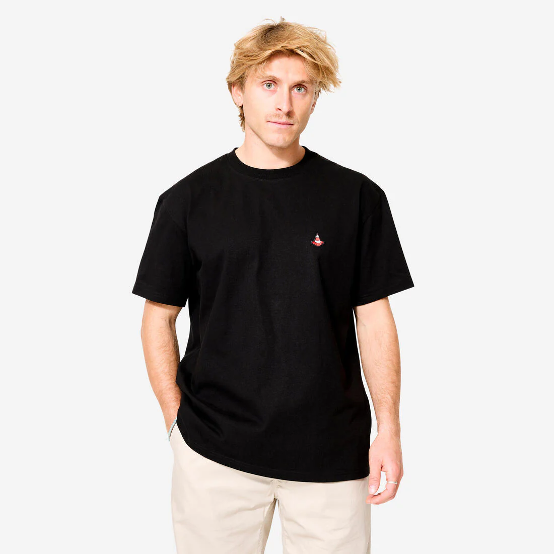 Playera de skateboarding de manga corta blanca TS500 - Image 2