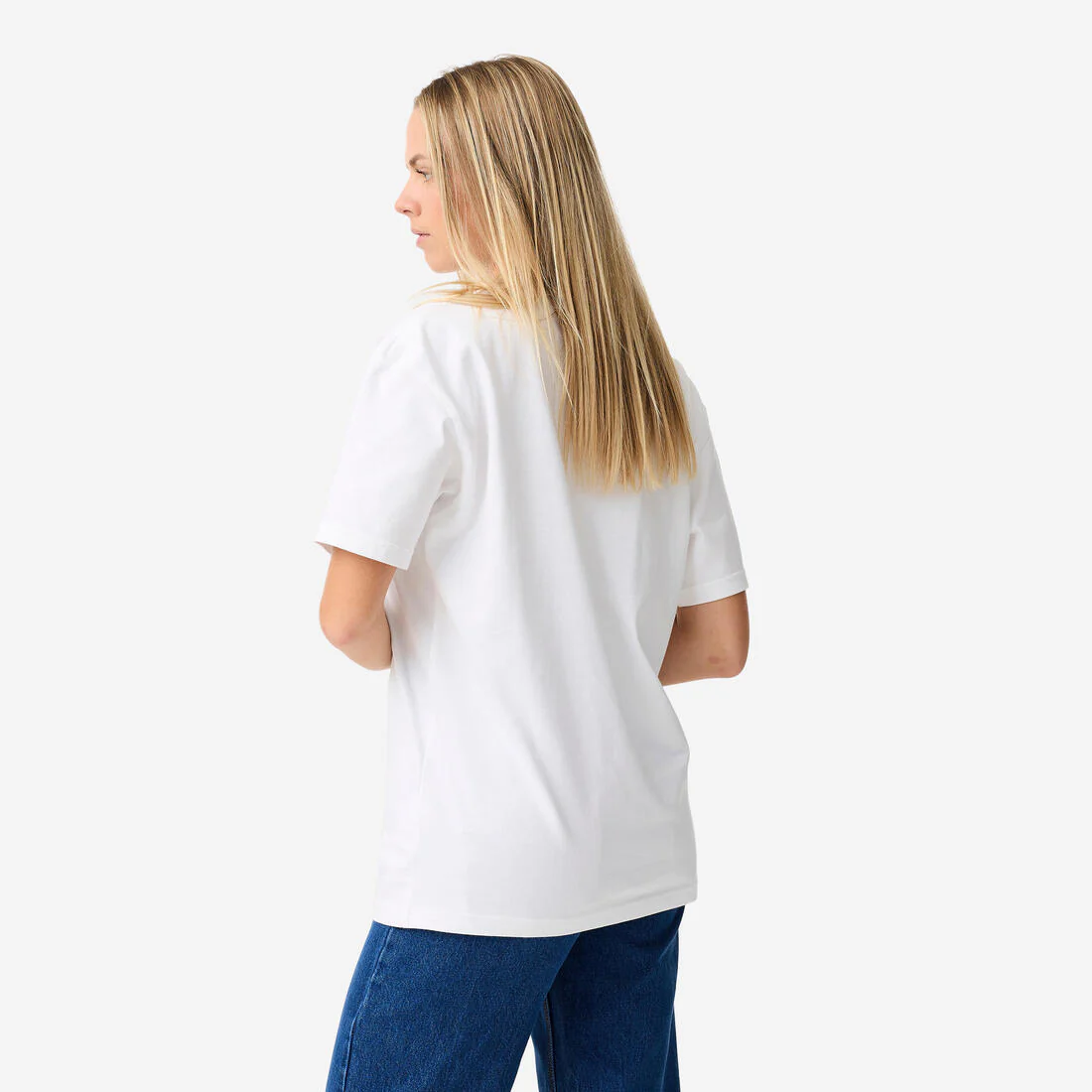 Playera de skateboarding de manga corta blanca TS500 - Image 7